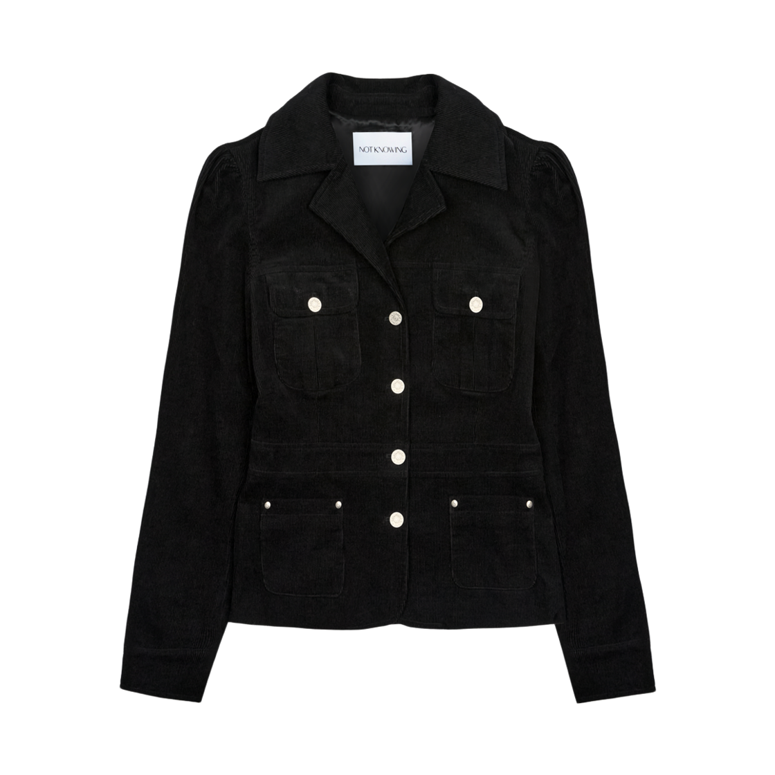 낫노잉 코듀로이 퍼프 자켓 블랙(Notknowing Corduroy Puff Jacket Black)