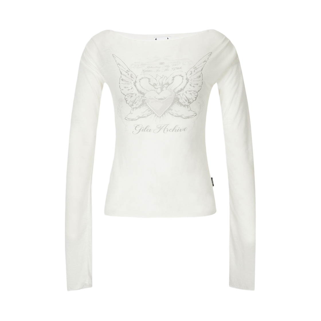 GL25FATP11WH Gila Archive Heart Wing Sheer Long Sleeve White