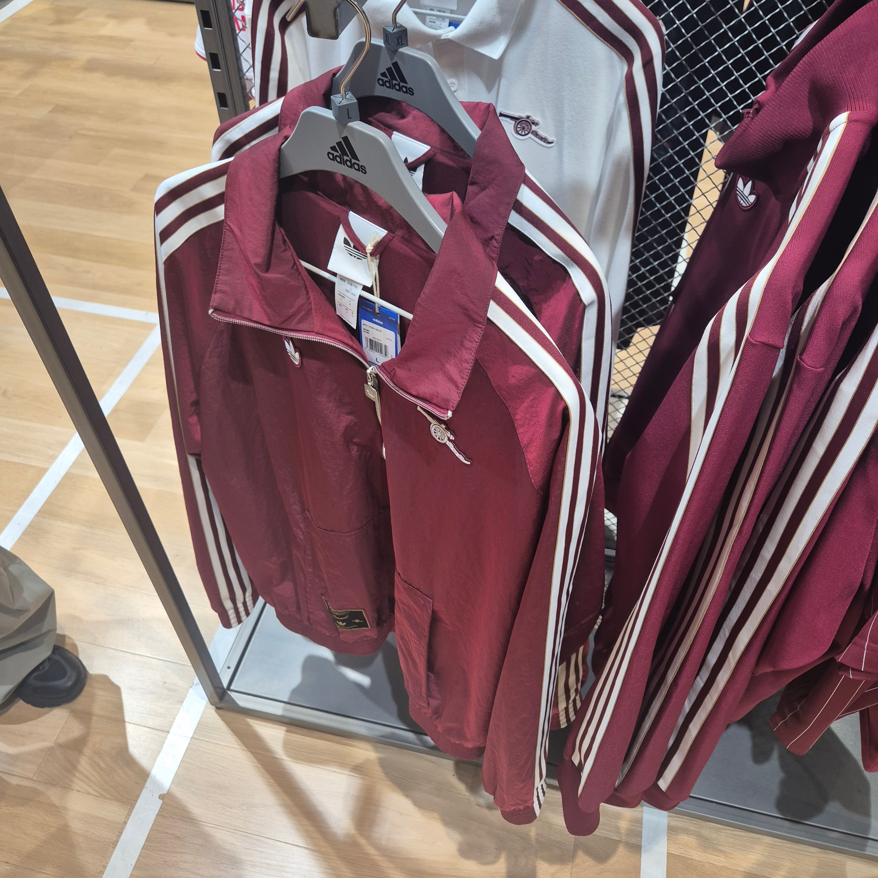 Adidas Arsenal Terrace Icon Track Top Team Coll Burgundy 2 - KR Sizing 착용 스타일