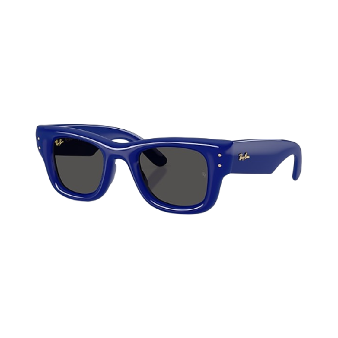 레이밴 웨이페어러 푸퍼 폴리쉬드 블루 프레임 울트라 블랙 렌즈 하이 브릿지 핏(Ray-Ban Wayfarer Puffer Polished Blue Frame Ultra Black Lense High Bridge Fit) - 1