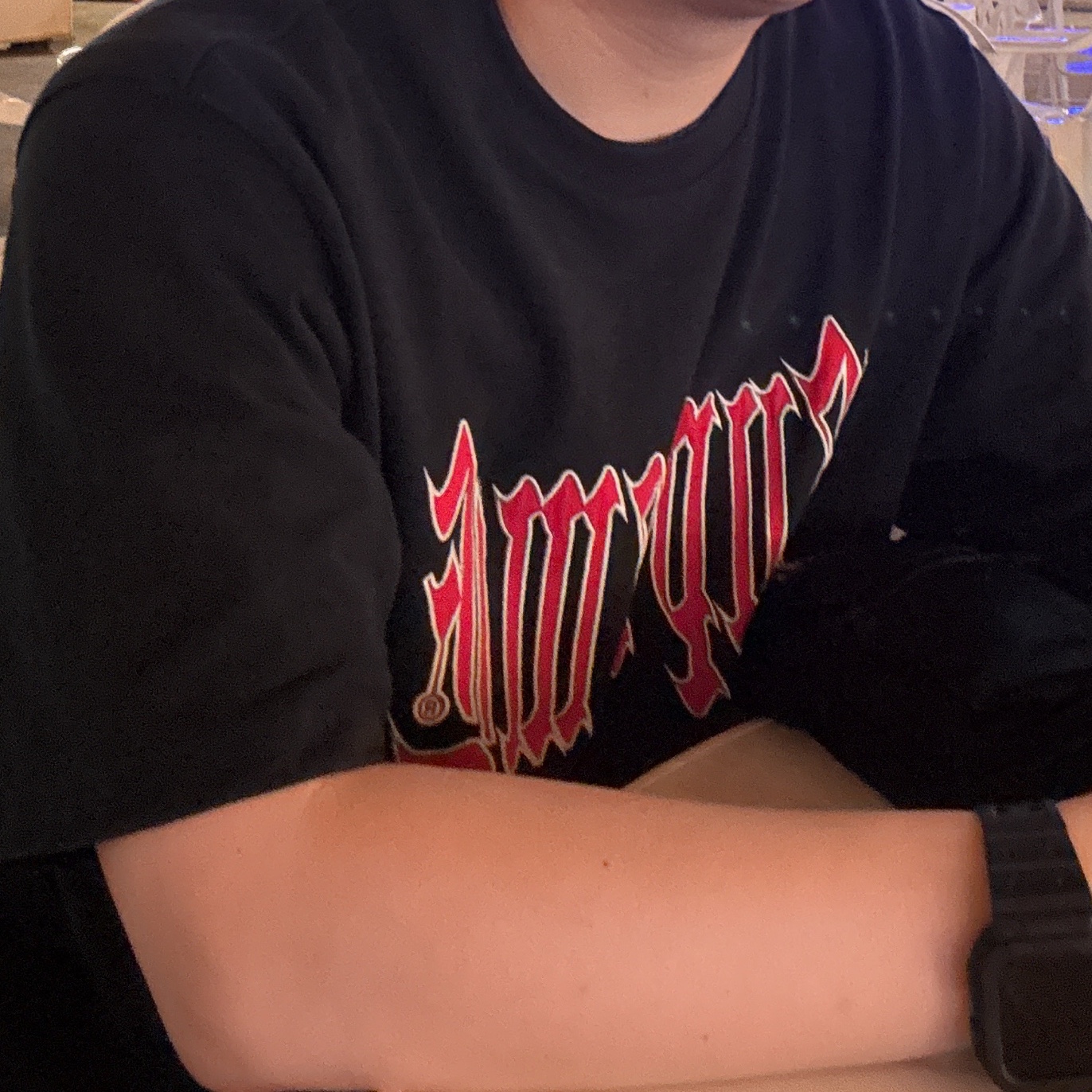 Supreme Old English S/S Top Black - 24SS 착용 스타일