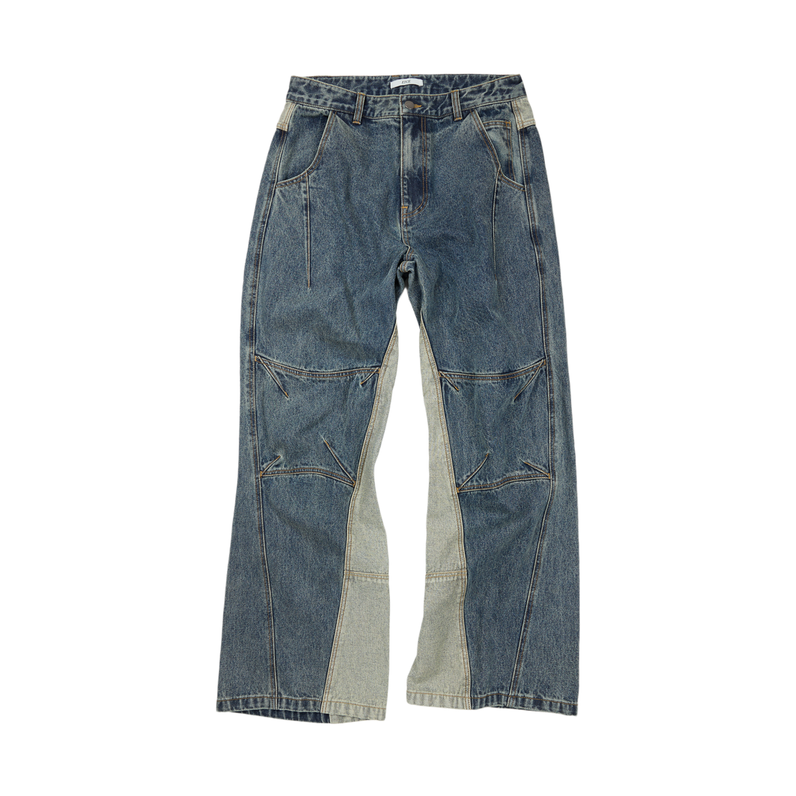 ET2503PT03BL ETCE Curved Panel Denim Pants 2.0 Blue