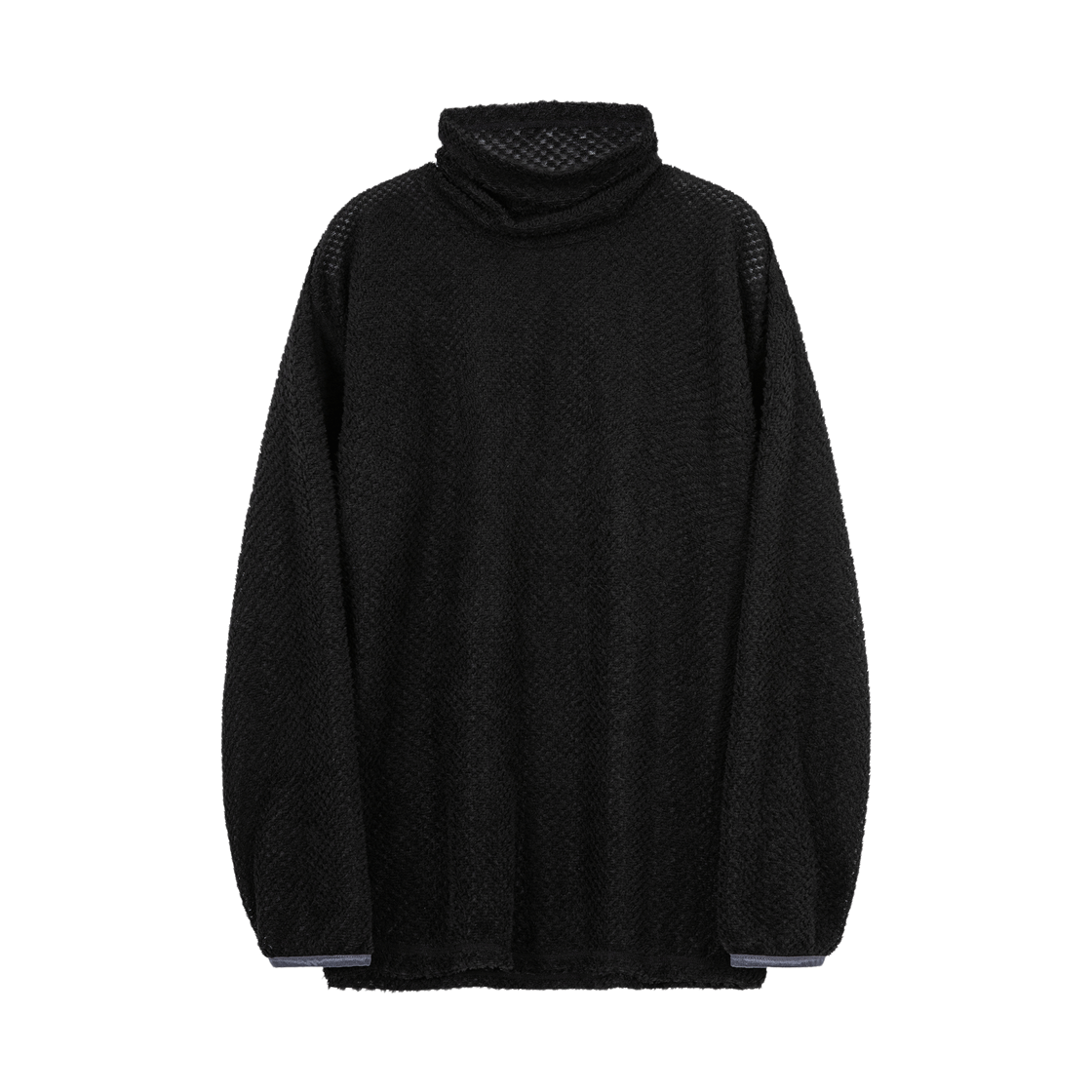 11UFT10216 SOHC Cut Out Pocket Balding Fleece Turtleneck_11UFT102 BLACK