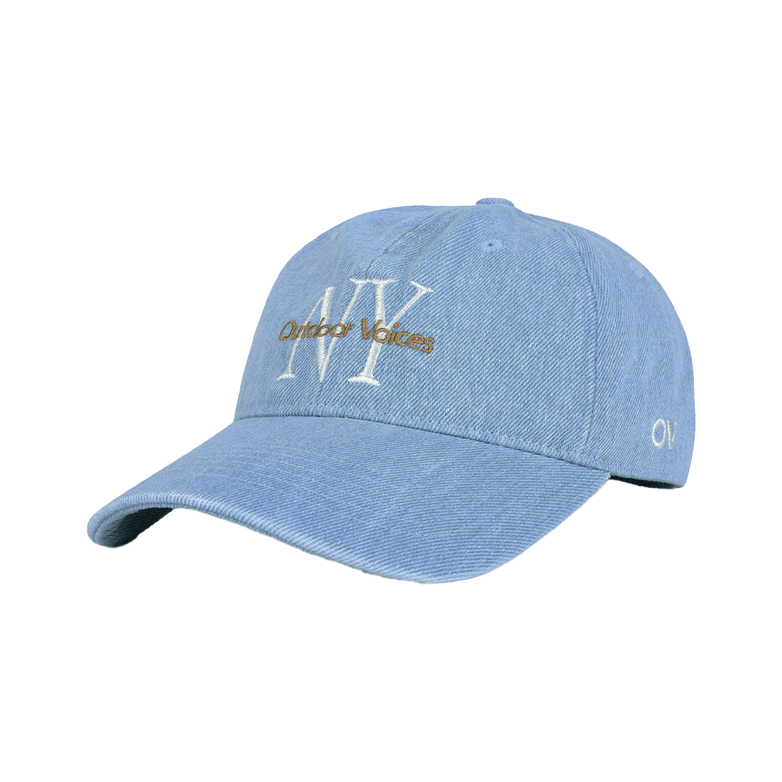 OVC45CHG106SBL Outdoor Voices Ny Washed Denim Cap Sky Blue