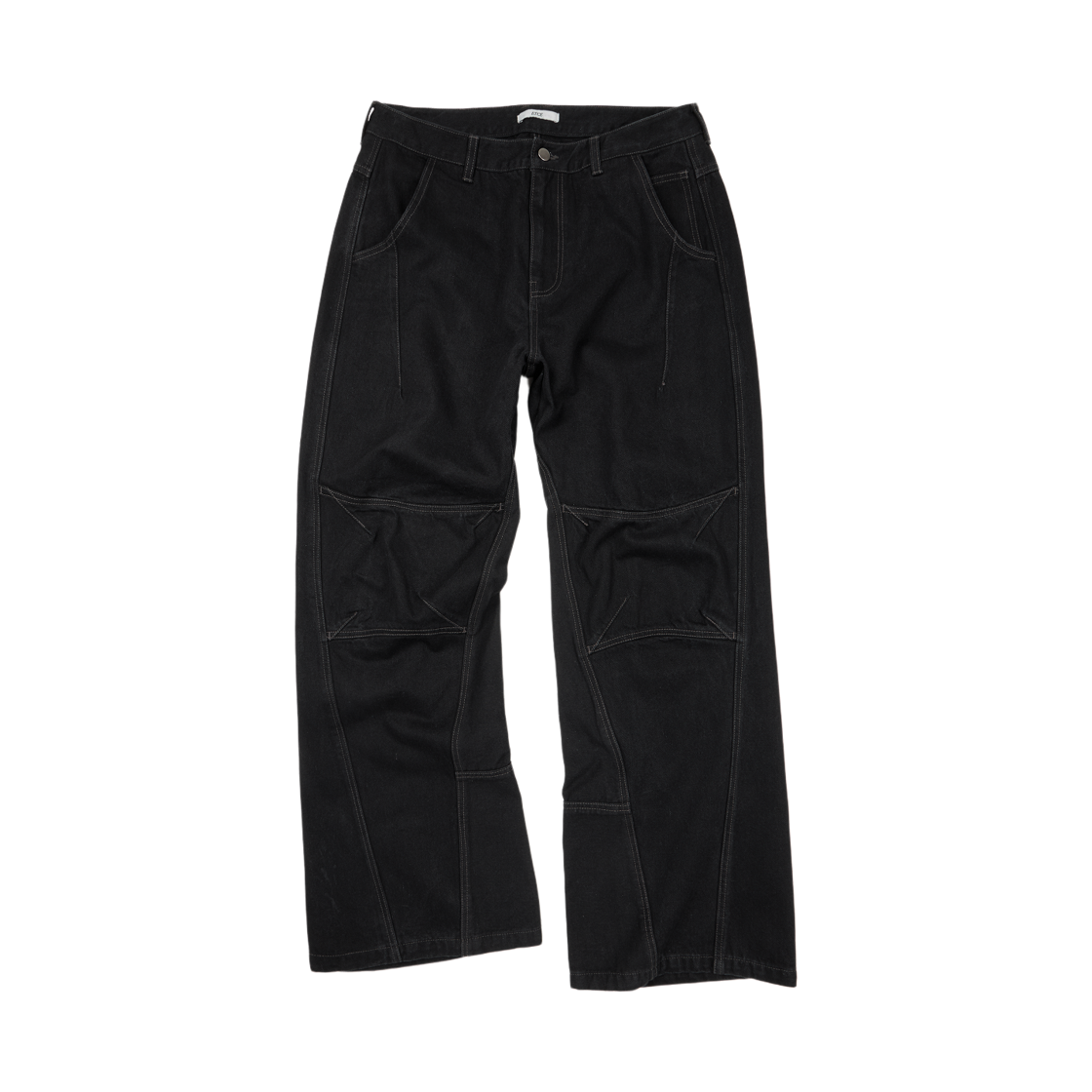 ET2503PT03BK ETCE Curved Panel Denim Pants 2.0 Black