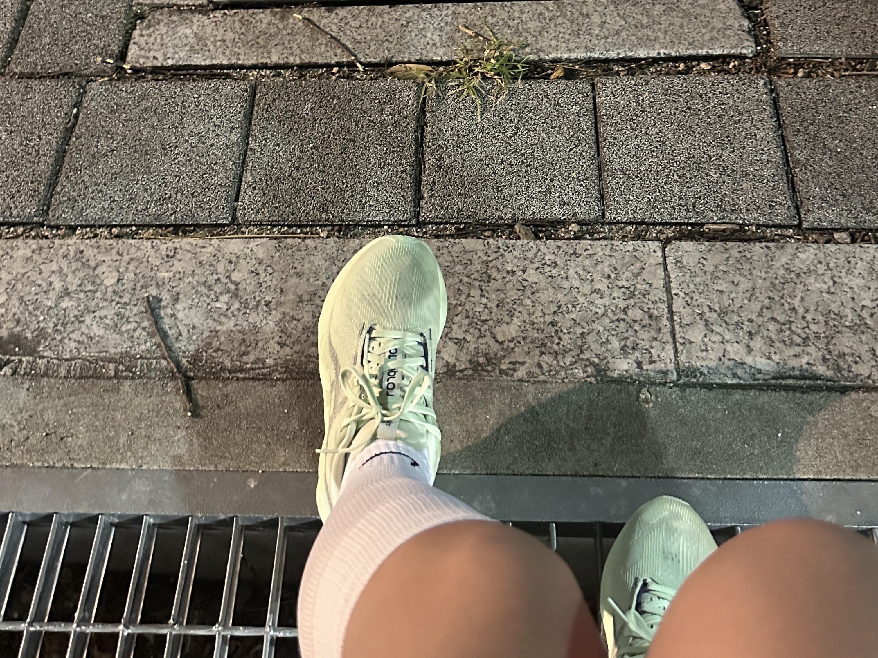 (W) Asics Novablast 5 Whisper Green Monument Blue 착용 스타일 - 1
