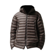 Musinsa Standard City Leisure Sheer Ripstop Hooded Light Down Jacket Brown