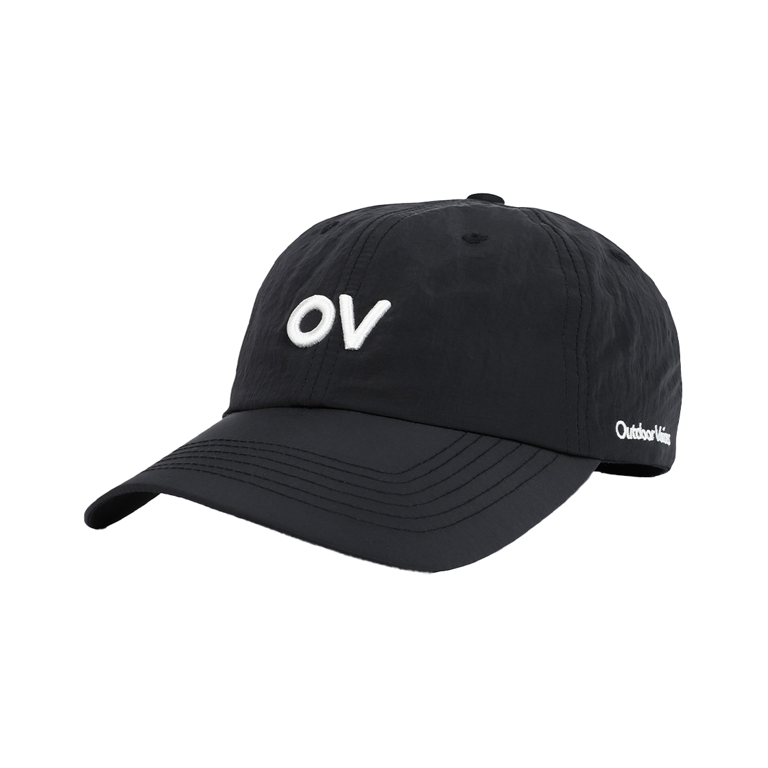 아웃도어보이스 로고 나일론 캡 블랙(Outdoor Voices Logo Nylon Cap Black)