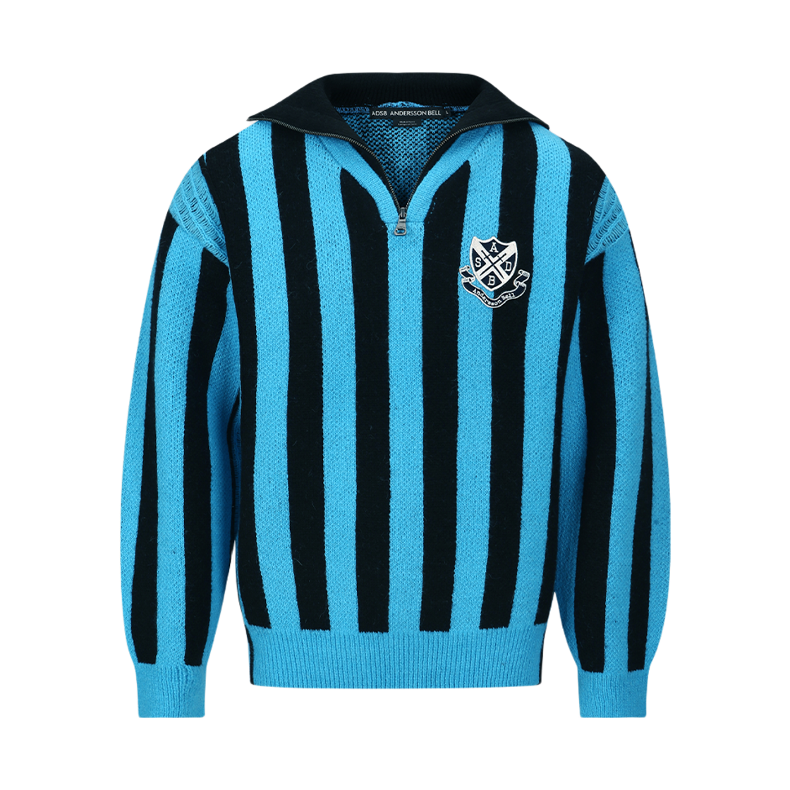 atb1370m(BLUE) ADSB Andersson Bell Adsb Half Zip-Up Emblem Sweater Blue