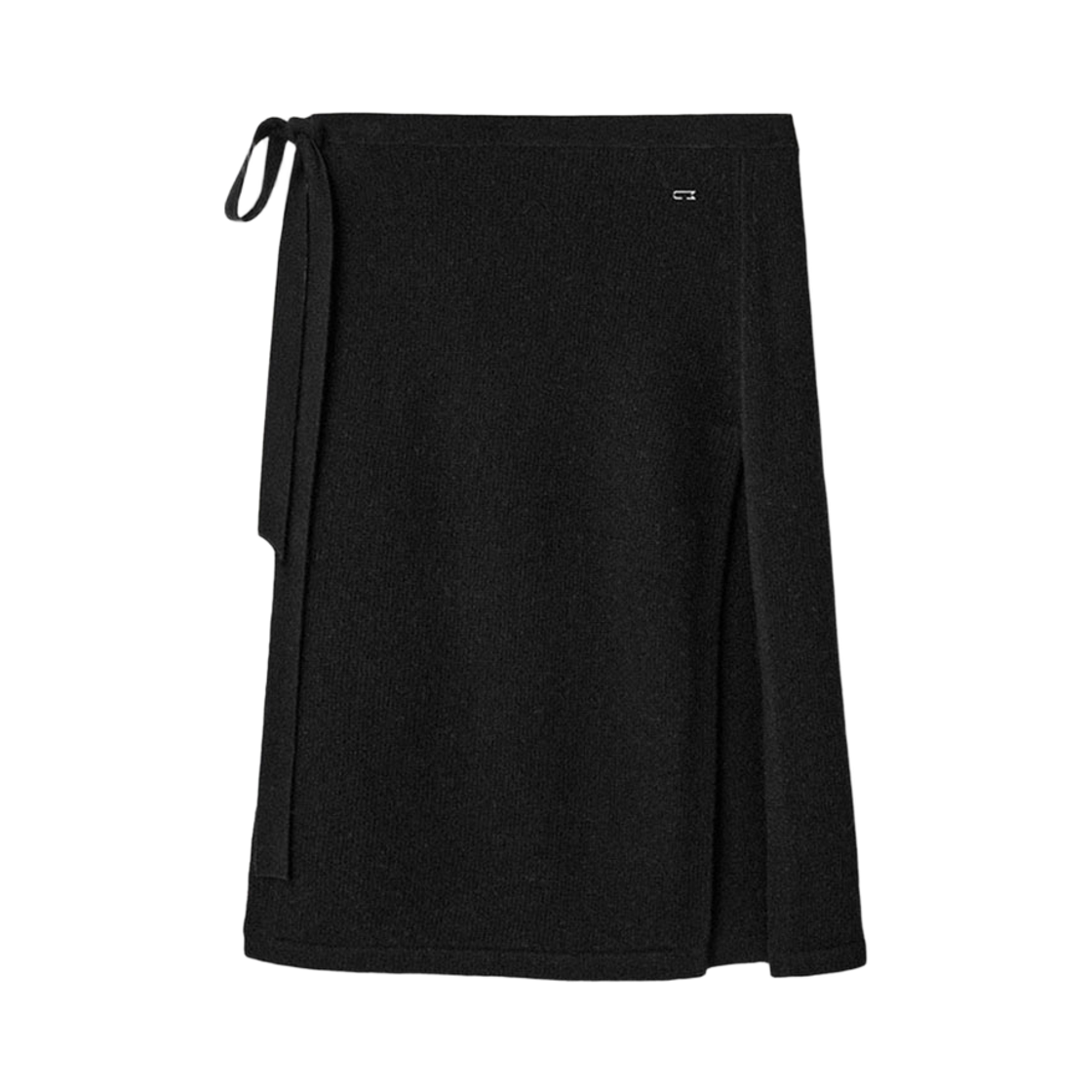 UM253AAC01BK UMARMUNG Super Fine Merino Layering Wrap Skirt Black