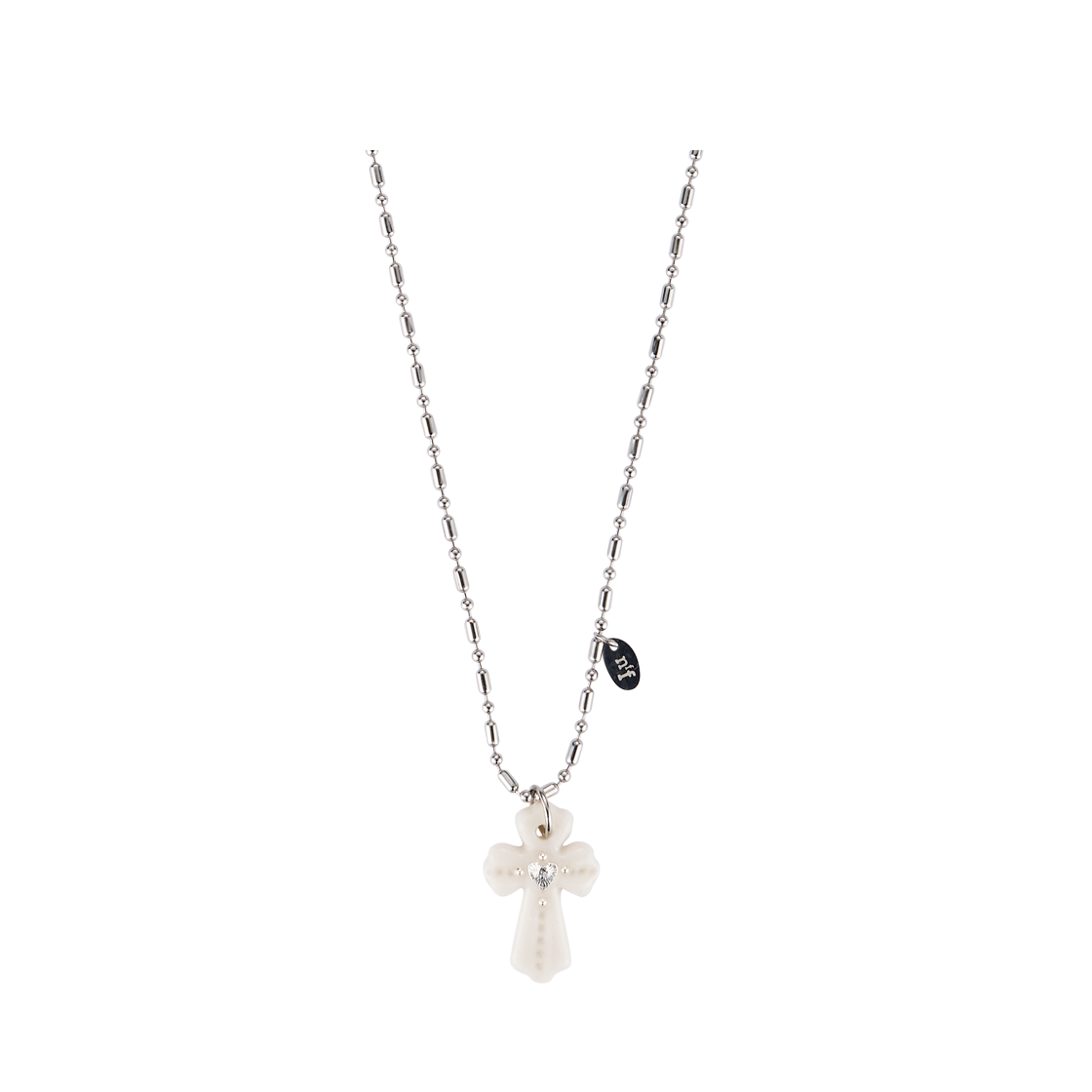 25FWJNLAGNWHFF Nff Agape Necklace White