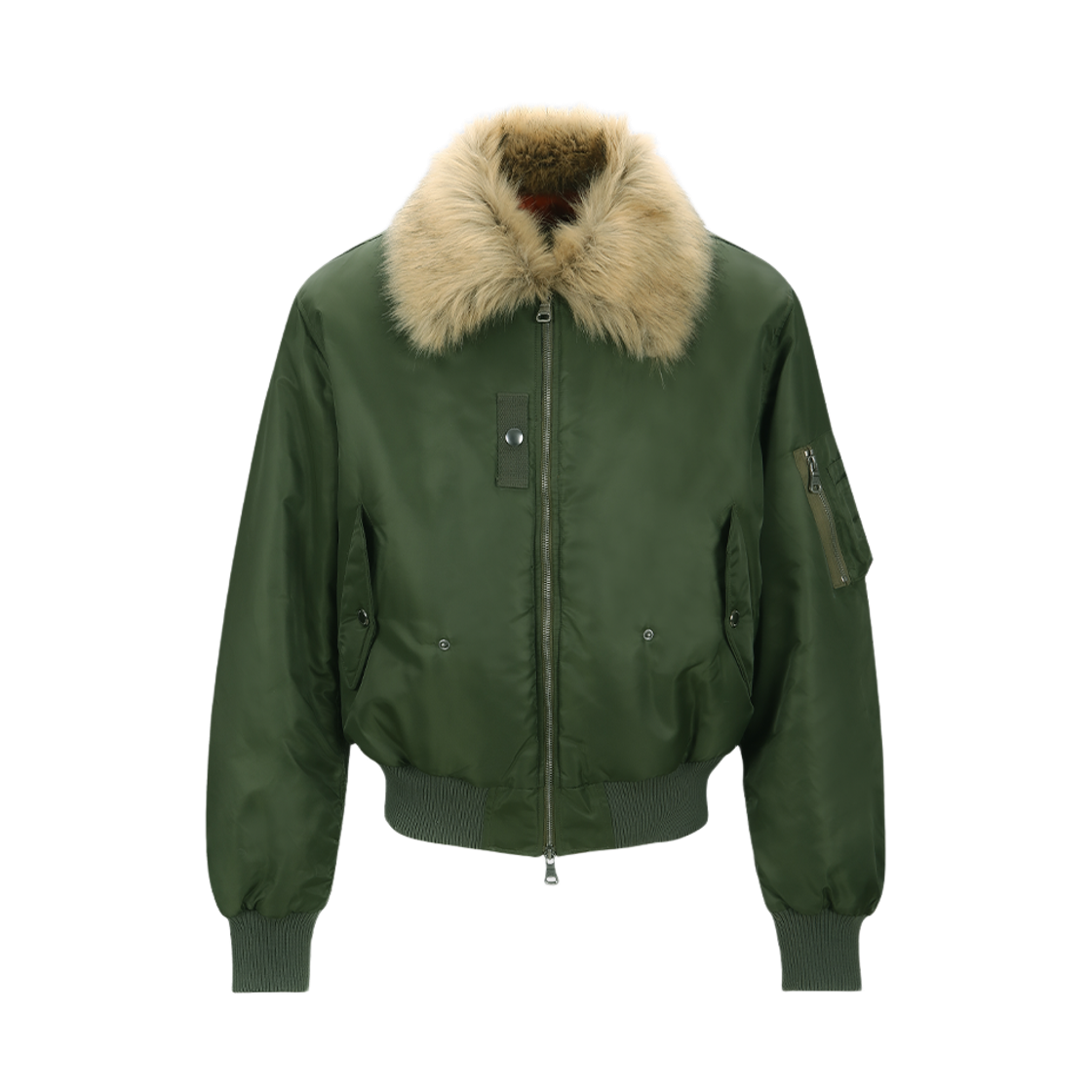 awa737u(KHAKI) ADSB Andersson Bell Fur Collar Ma-1 Bomber Khaki