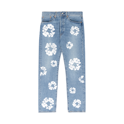 데님 티어스 더 코튼 리쓰 진 라이트 워시(Denim Tears The Cotton Wreath Jeans Light Wash)