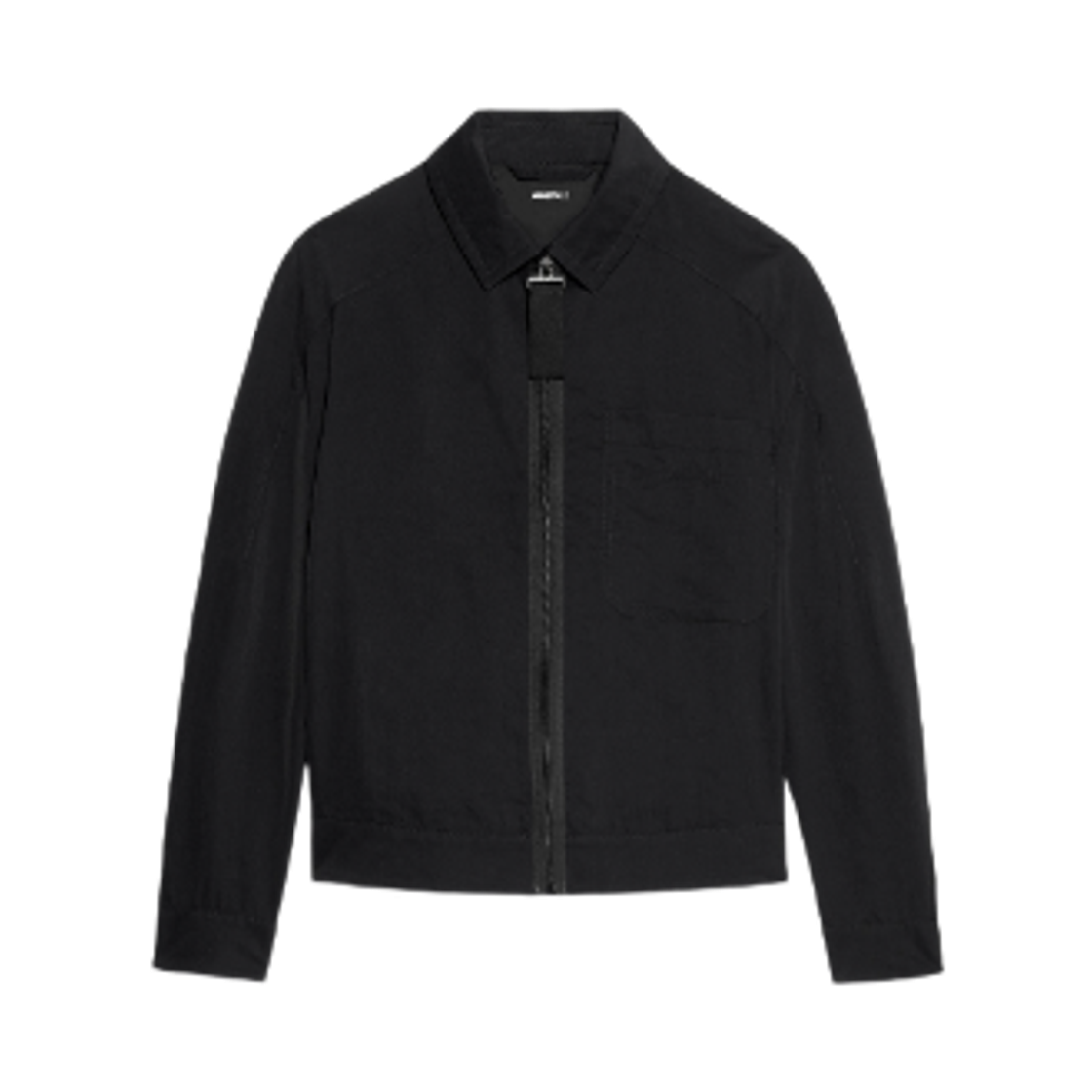 245BL013-1531-990 Jacquemus Linu Grosgrain Bomber Jacket Black