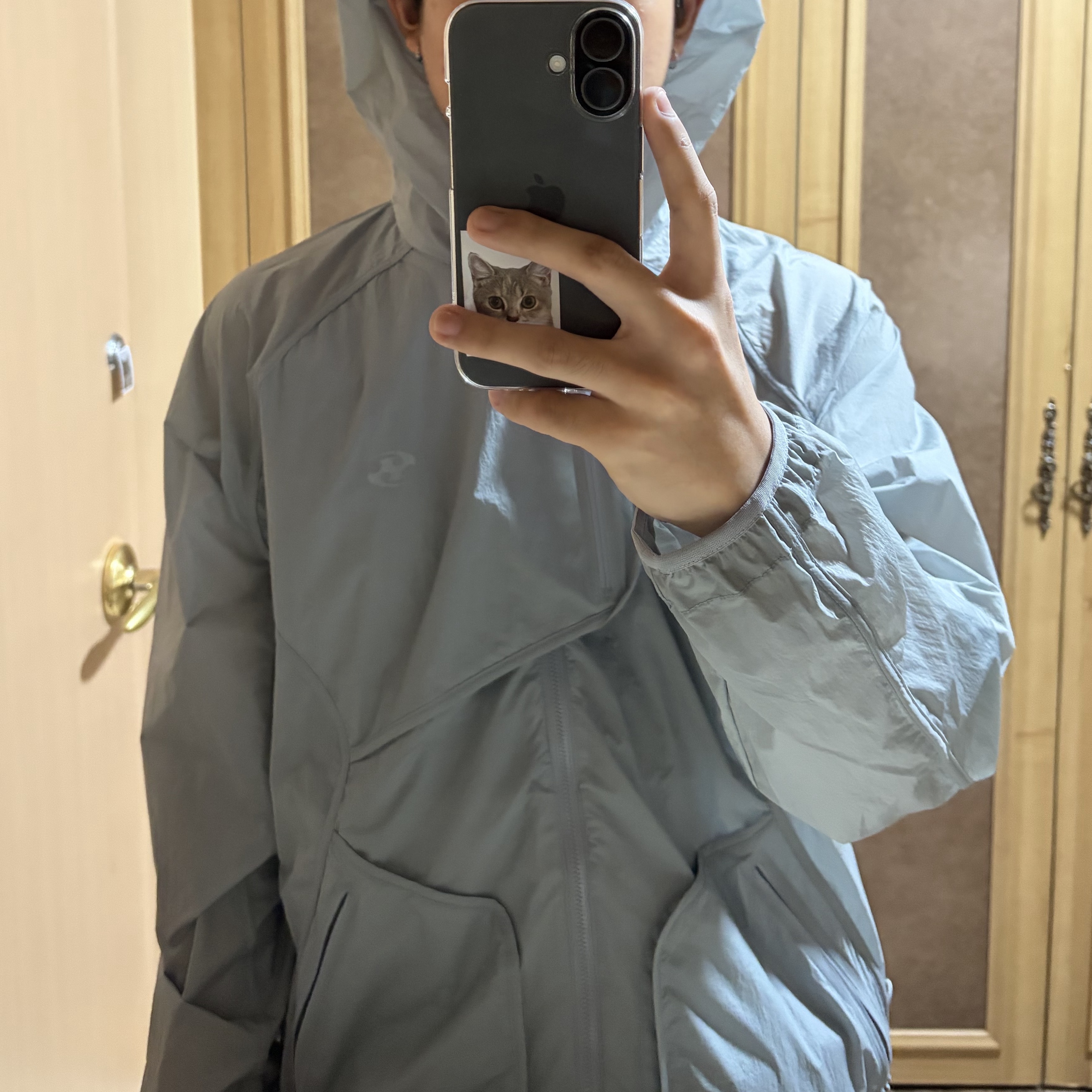 Sansan Gear 3D Pocket Jacket Sky Blue - 24SS 착용 스타일