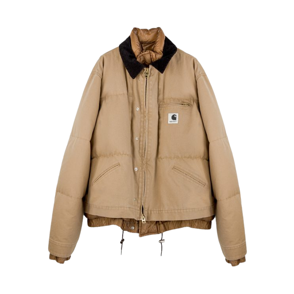 25-03858M-651 Sacai x Carhartt WIP Washed Duck Puffer Jacket Beige