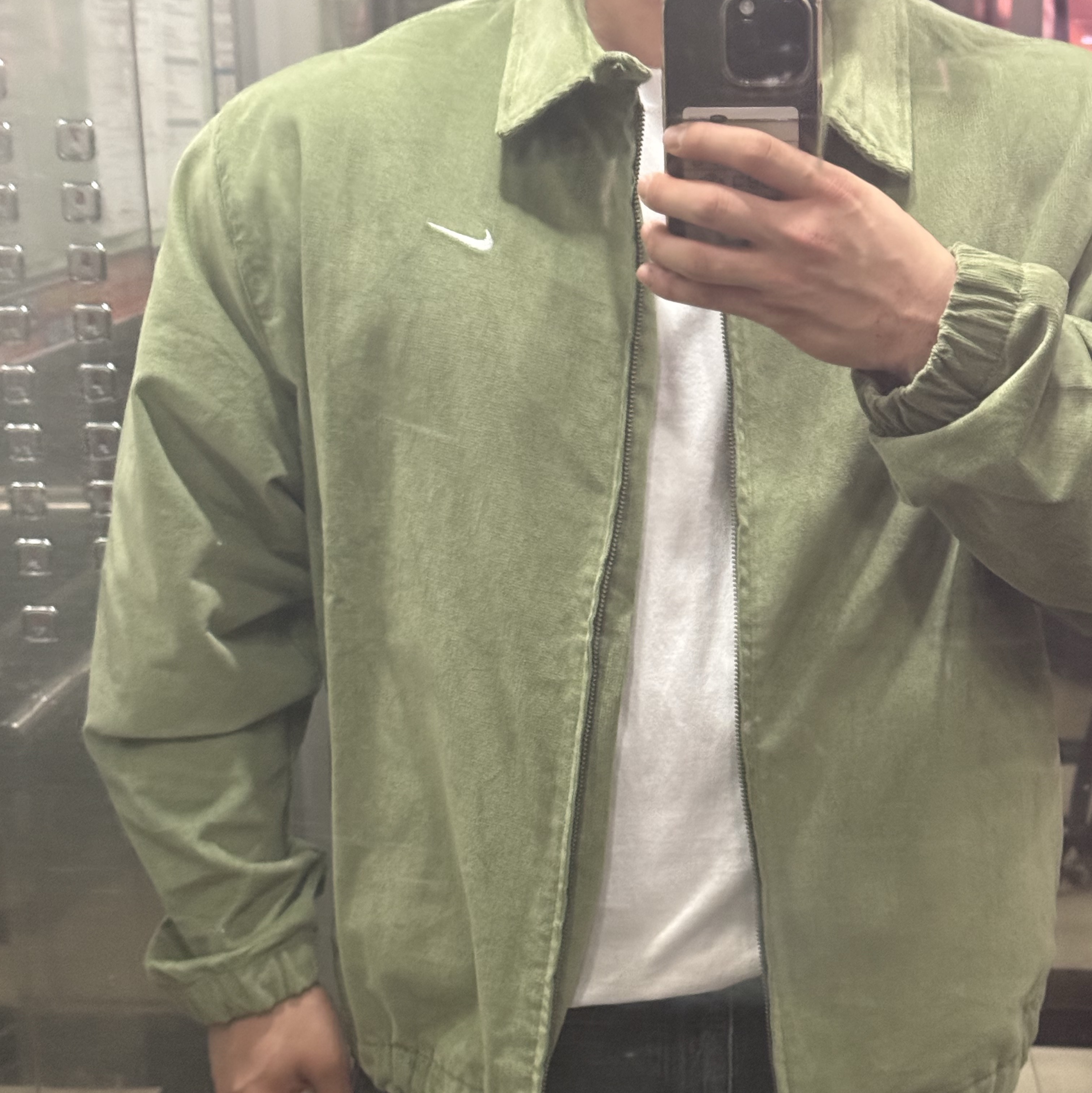 Nike Life Harrington Jacket Oil Green - Asia 착용 스타일