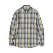 Auralee Super Light Wool Check Shirt Blue Green