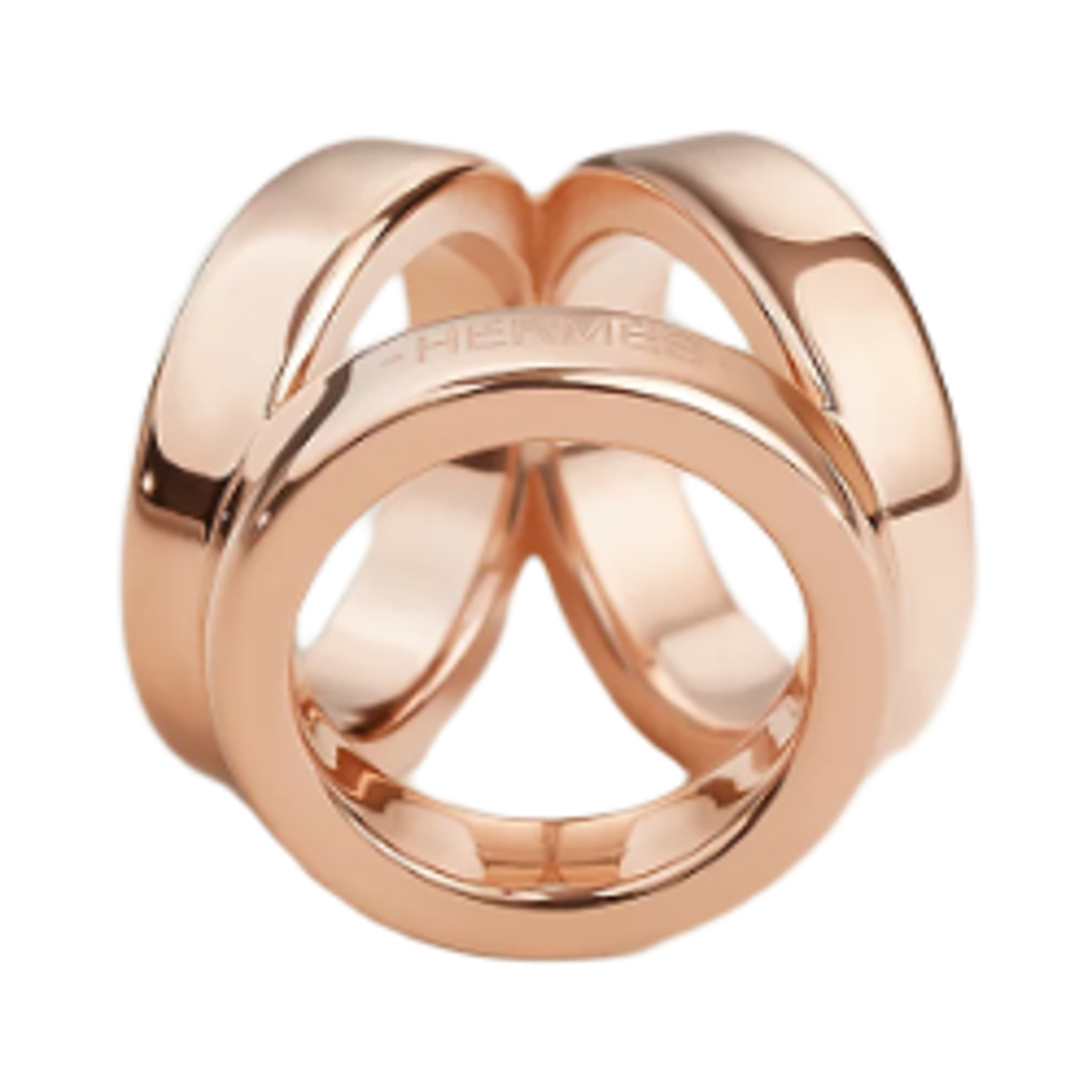 에르메스 미니 트리오 트윌리 링 로즈 골드 하드웨어 & 쁠라끄 오르 로즈(Hermes Mini Trio Twilly Ring Rose Gold & Plaque Or Rose)