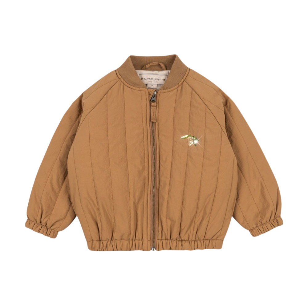 KS103490 TOBACCO BROWN Konges Sløjd Juno Sequin Bomber Jacket Tobacco Brown