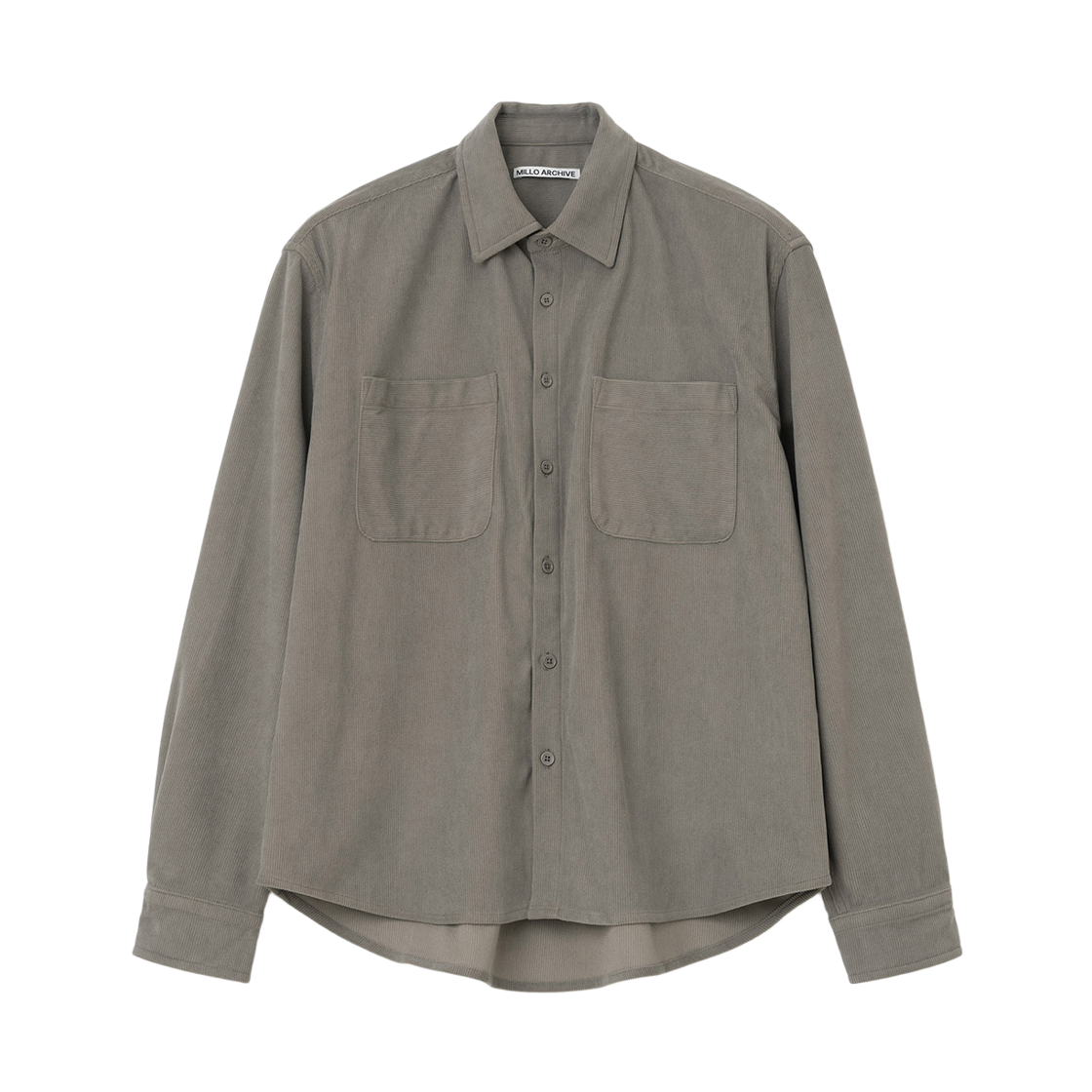 ML625WGY Millo Archive Grid Corduroy Shirts Warm Gray