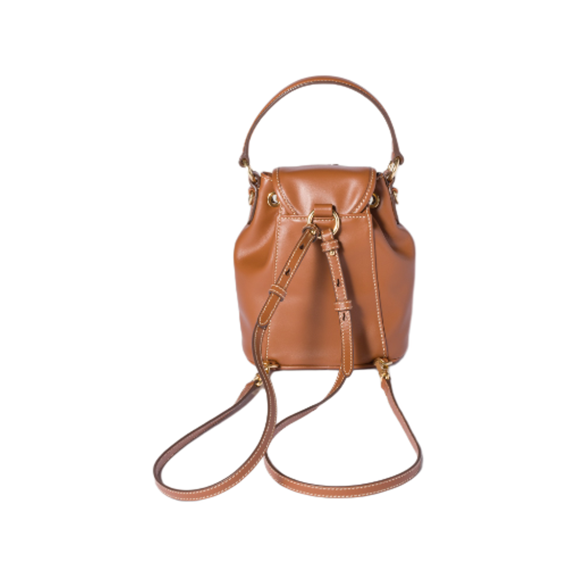 미우 미우 레더 미니 백팩 꼬냑(Miu Miu Leather Mini Backpack Cognac) - 2
