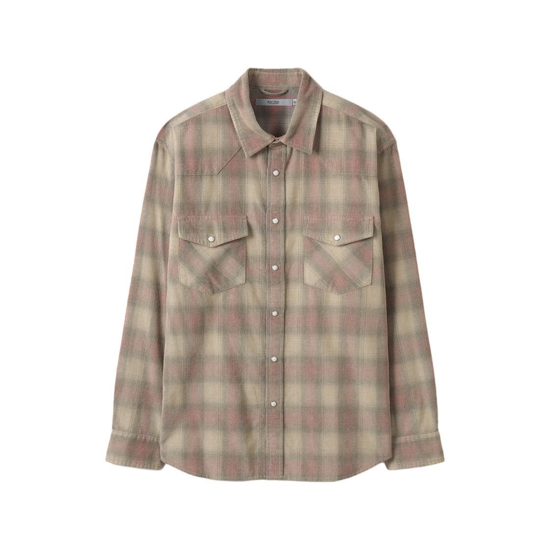 SASFW25411BEX SERIES Corduroy Western Check Shirt Beige