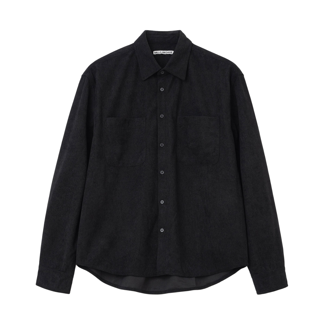 ML625BLK Millo Archive Grid Corduroy Shirts Black