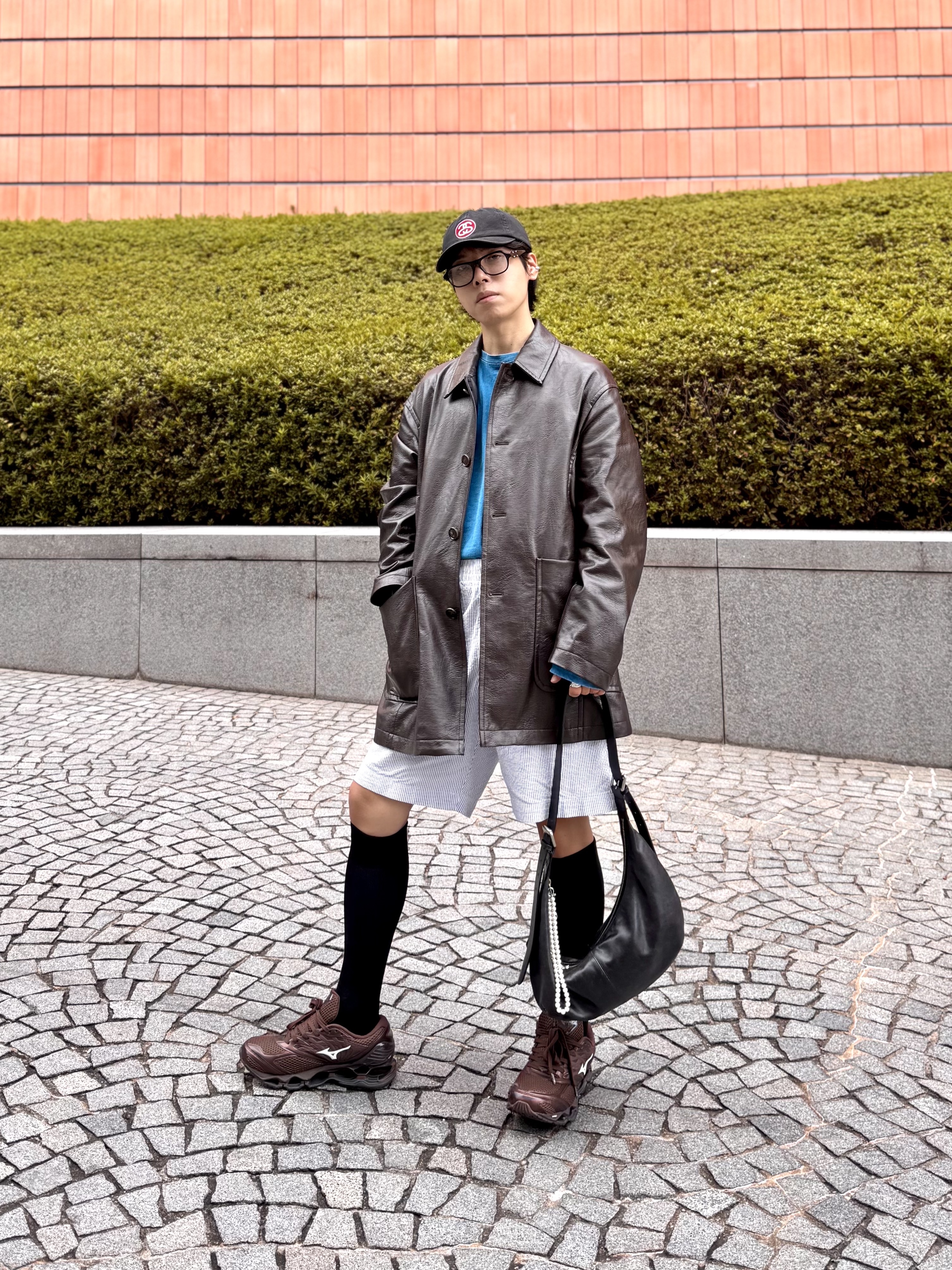 Gentle Monster x Maison Margiela MM113 Black Clear 착용 스타일 - 1
