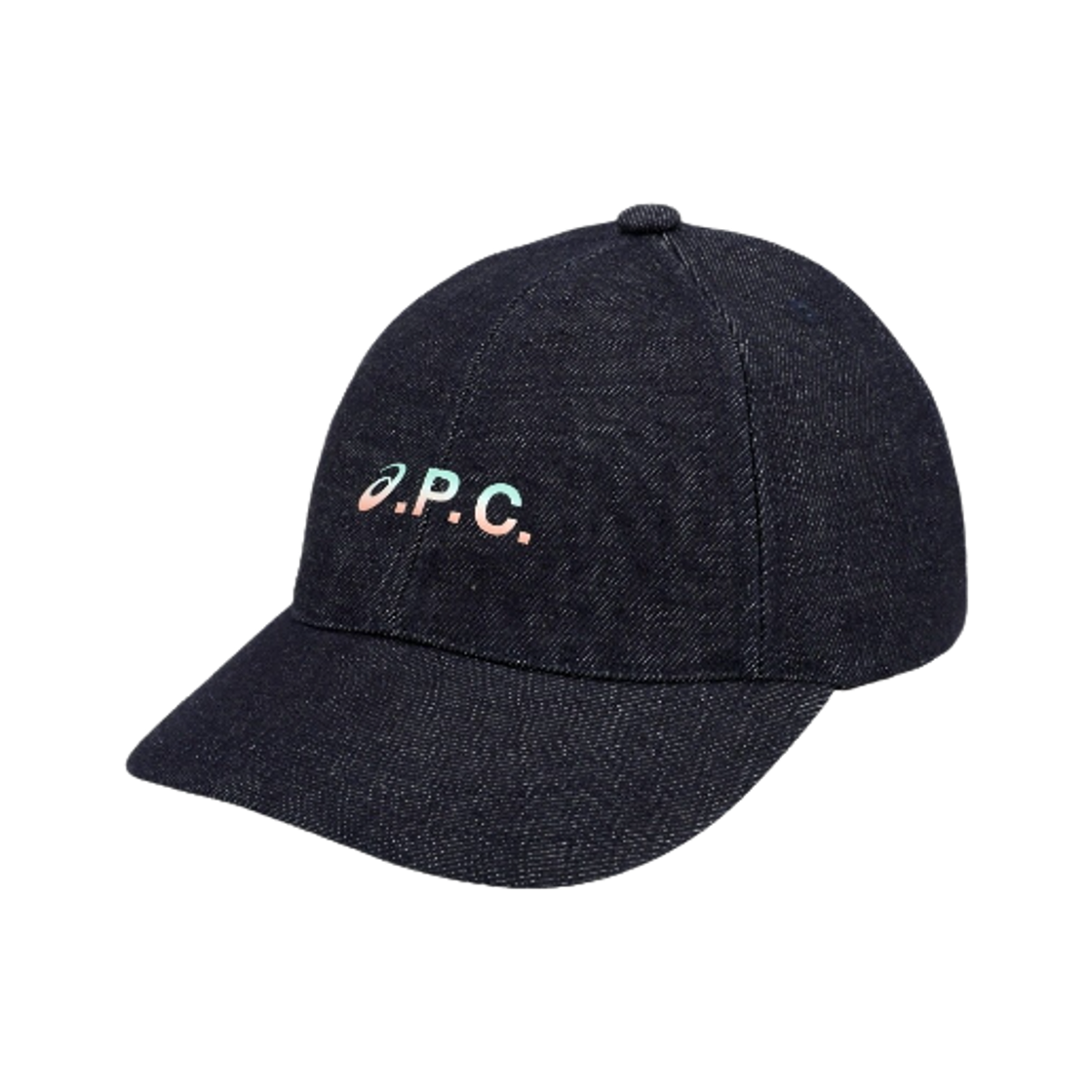 COHEV-M24148-IAI A.P.C. x Asics Charlie Denim Baseball Cap Indigo