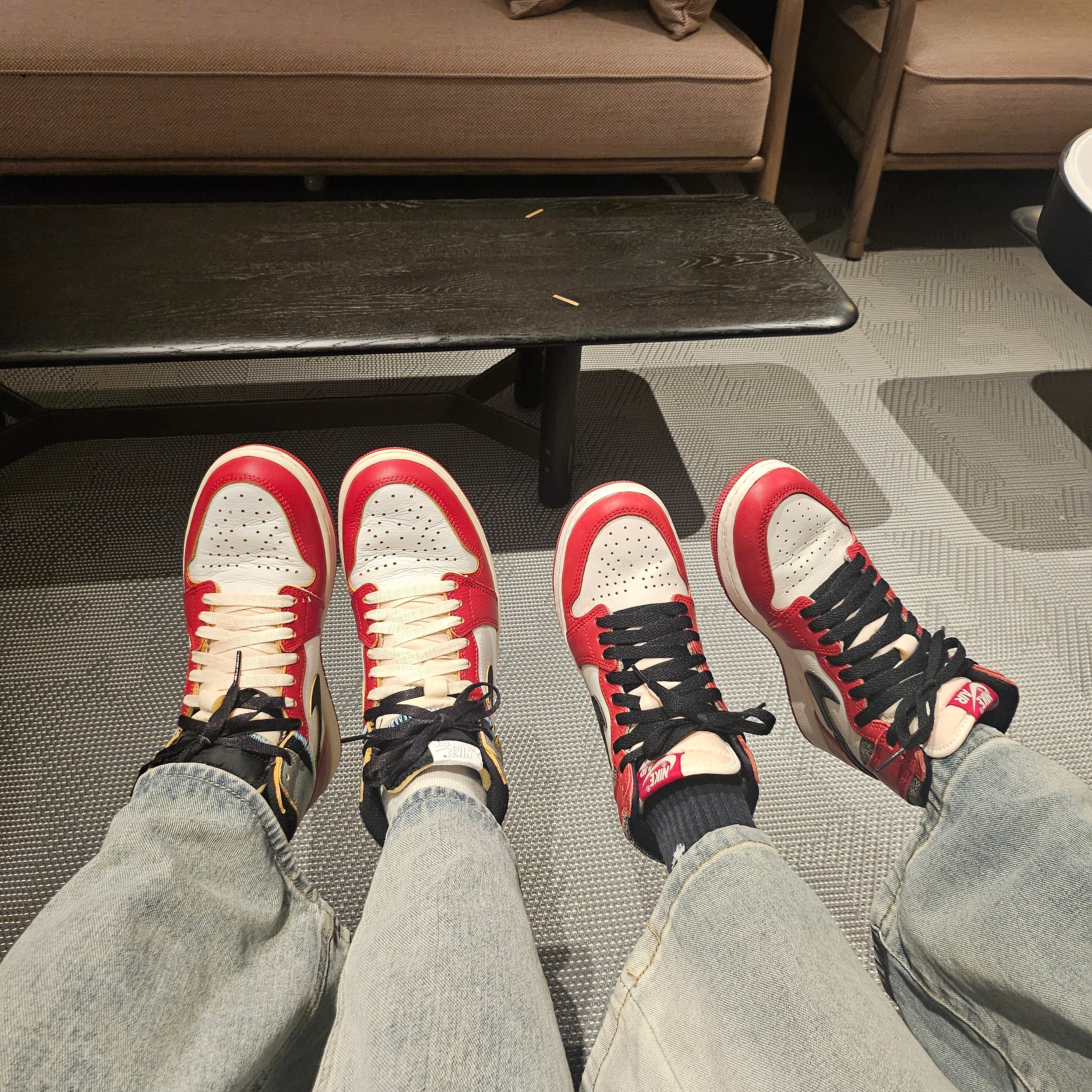 Jordan 1 x Union Retro High OG Chicago Shadow, Jordan 1 Retro High OG Chicago 2022 착용 스타일 - 2