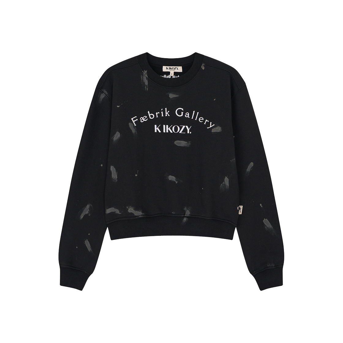 S31476 Kikozy Arch Big Logo Painting Sweatshirt Black(W)