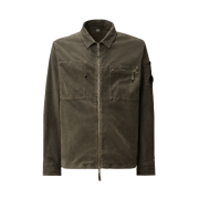C.P. Company Corduroy Lens Zipped Overshirt Gunmetal Grey - 25FW