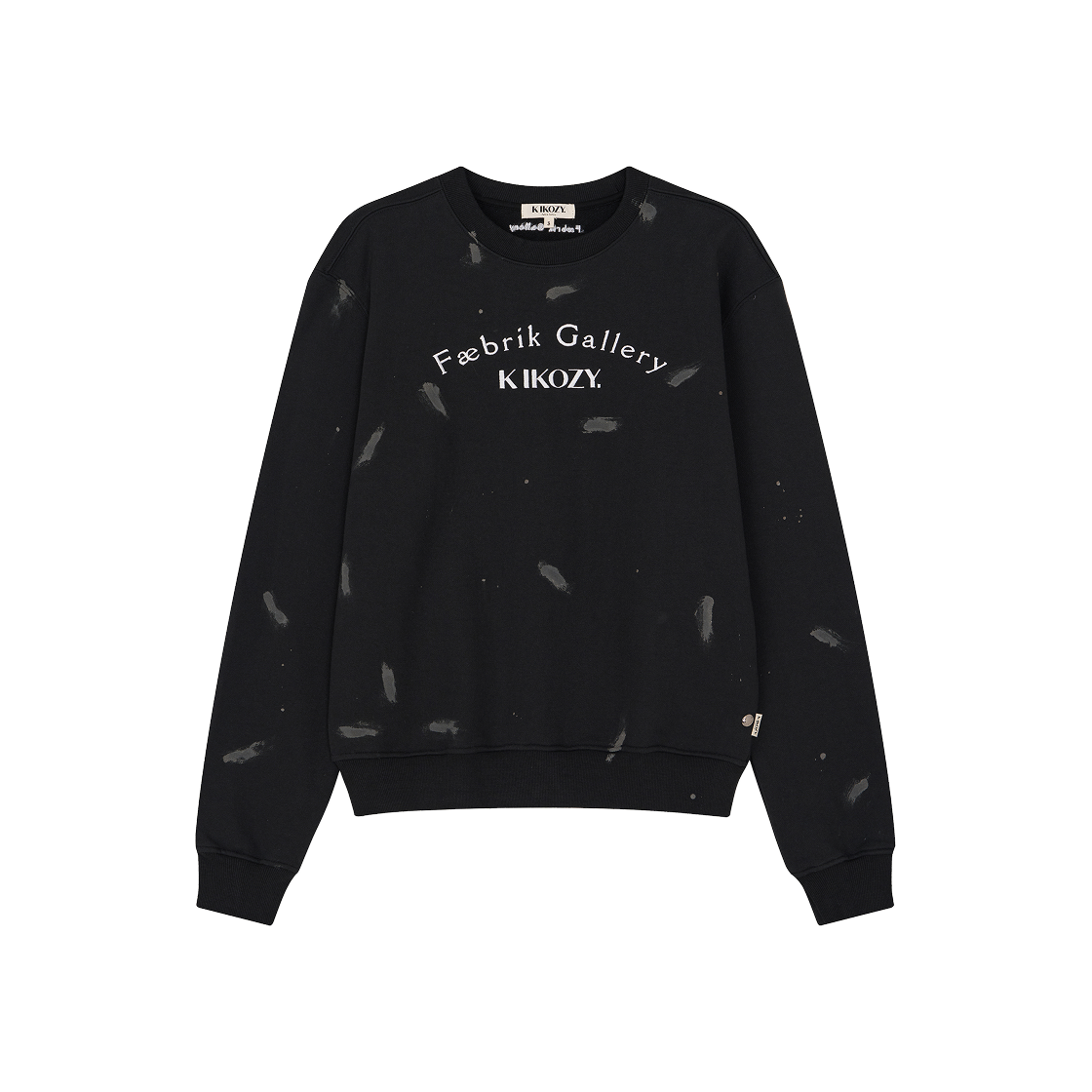 S31476 Kikozy Arch Big Logo Painting Sweatshirt Black