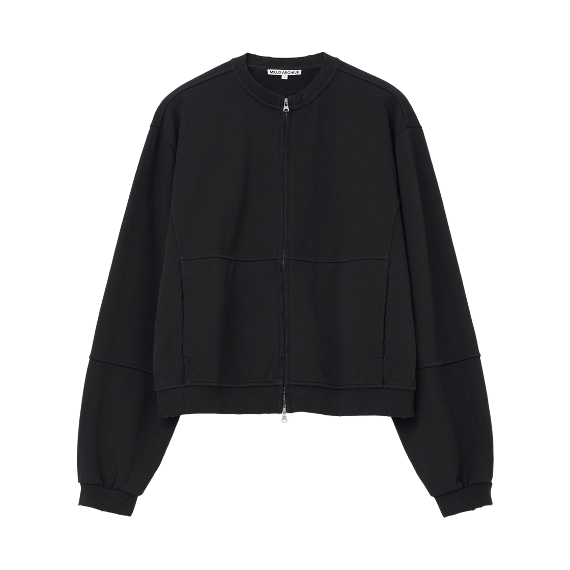 ML676BLK Millo Archive Arco Cotton Zip-Up Black