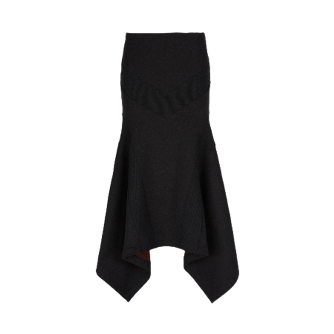 (W) 디 아티코 미디 스커트 블랙 페이드 브라운((W) The Attico Midi Skirt Black Fade Brown)