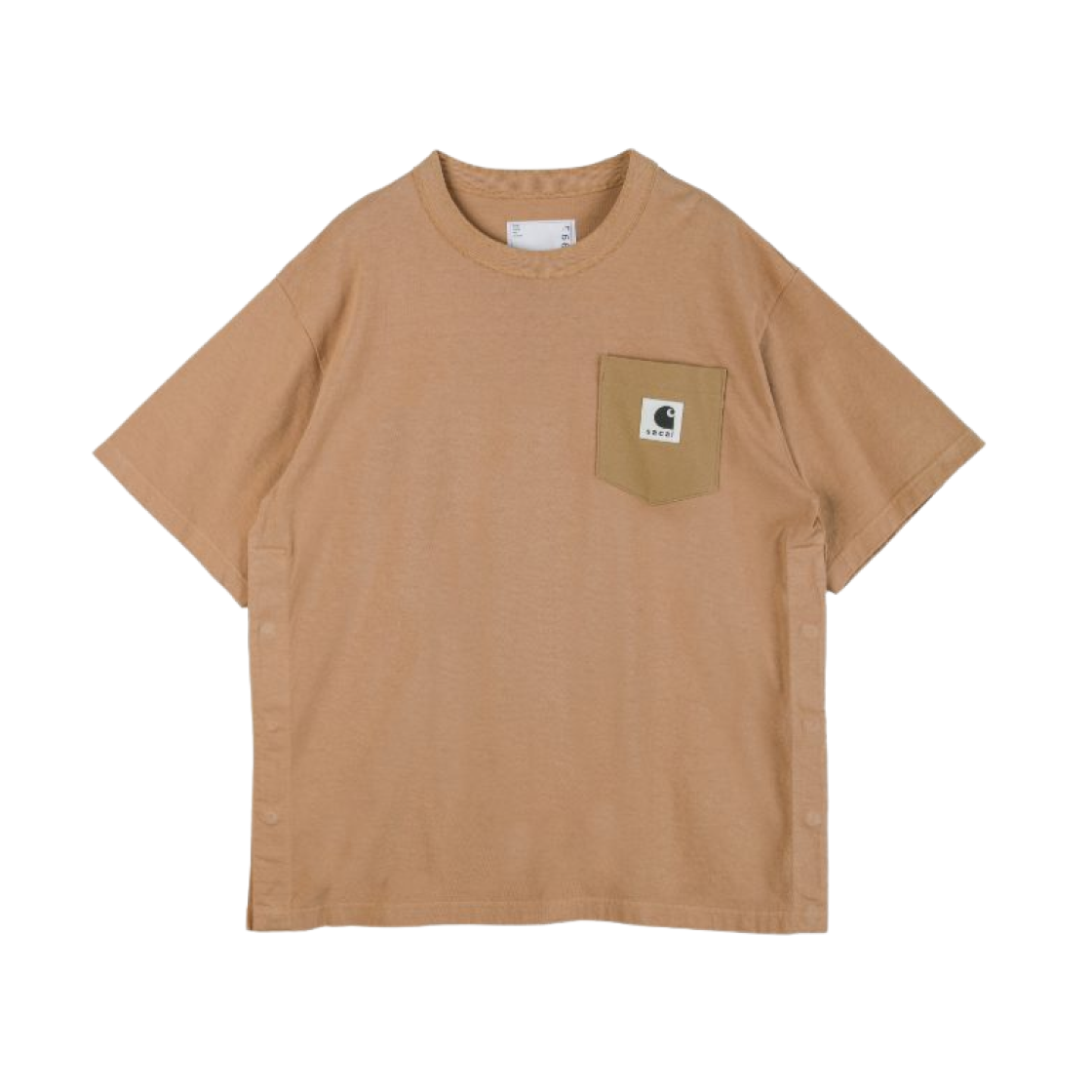 사카이 x 칼하트 WIP 코튼 저지 티셔츠 베이지(Sacai x Carhartt WIP Cotton Jersey T-Shirt Beige)