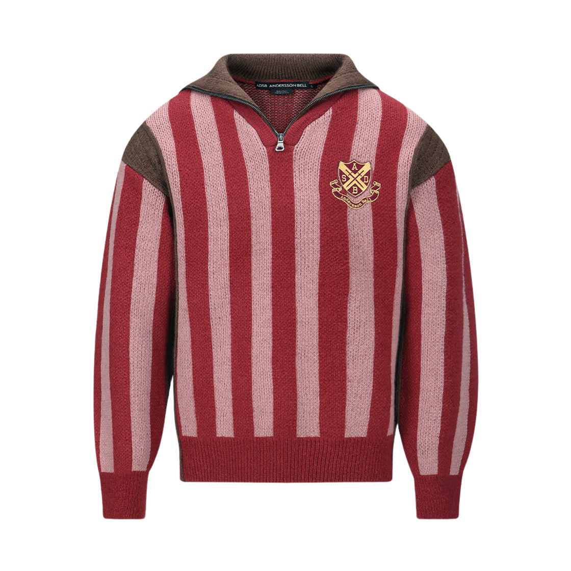 atb1370m(RED) ADSB Andersson Bell Adsb Half Zip-Up Emblem Sweater Red