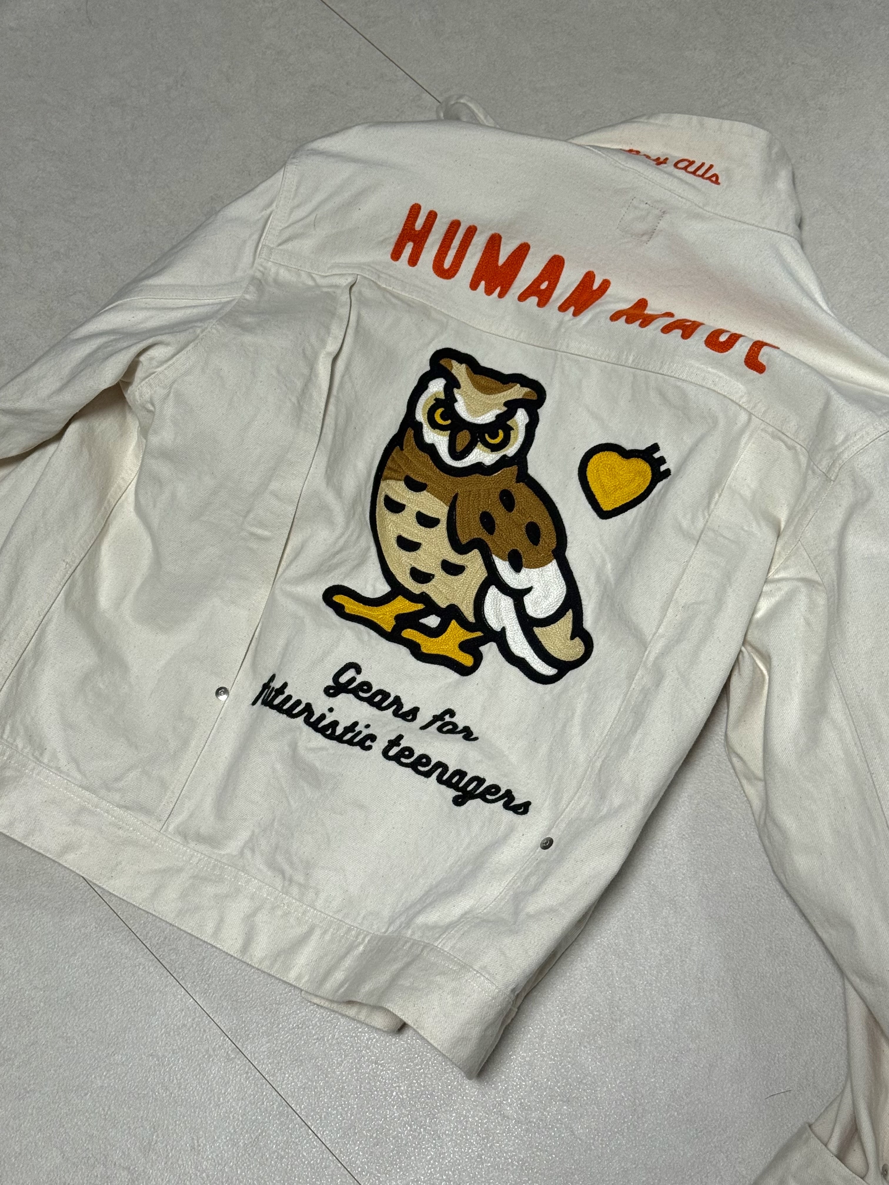 Human Made Natural Denim Work Jacket White 착용 스타일