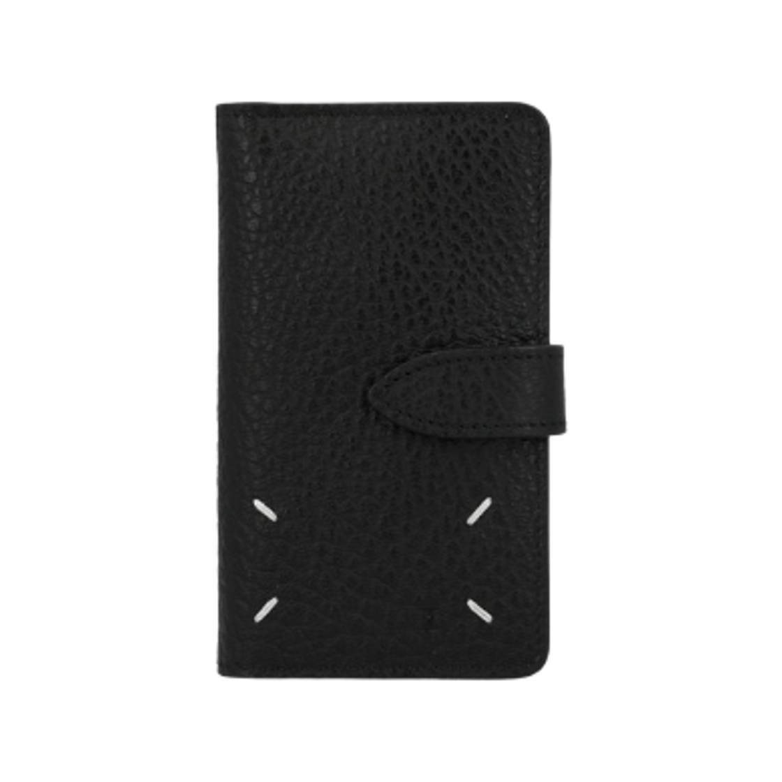 SA2VX0004P4455T8013 Maison Margiela Four Stitches Grained Leather Card Holder Black