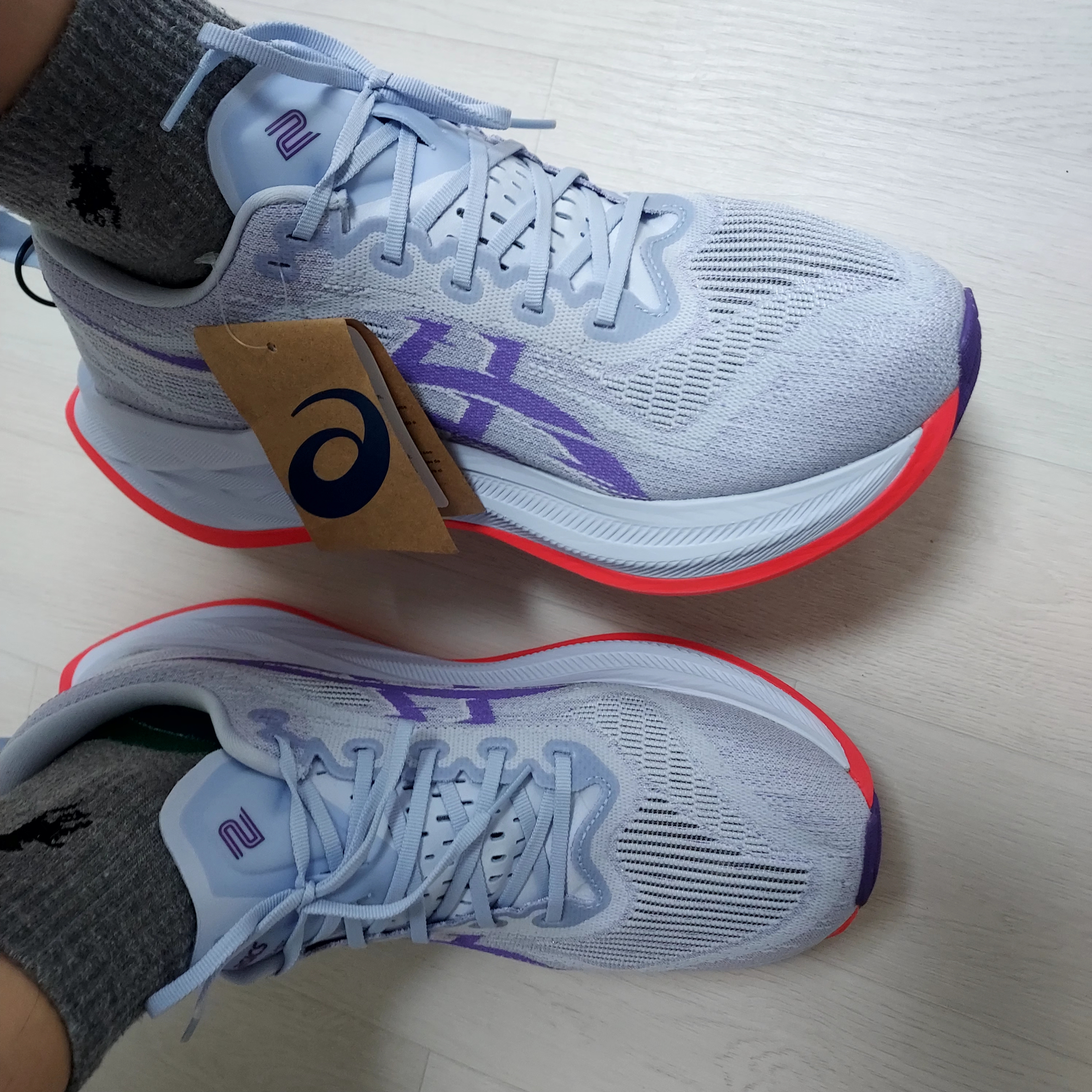 Asics Superblast 2 Blue Fade Edo Purple 착용 스타일