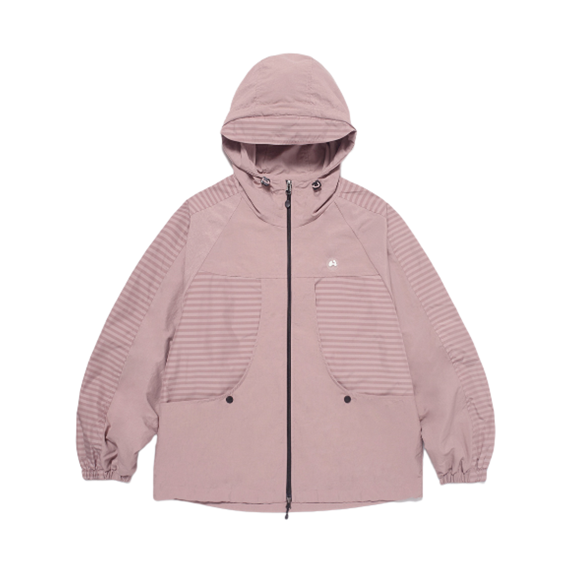- hugyourskin Stripe Windbreaker Ash Pink