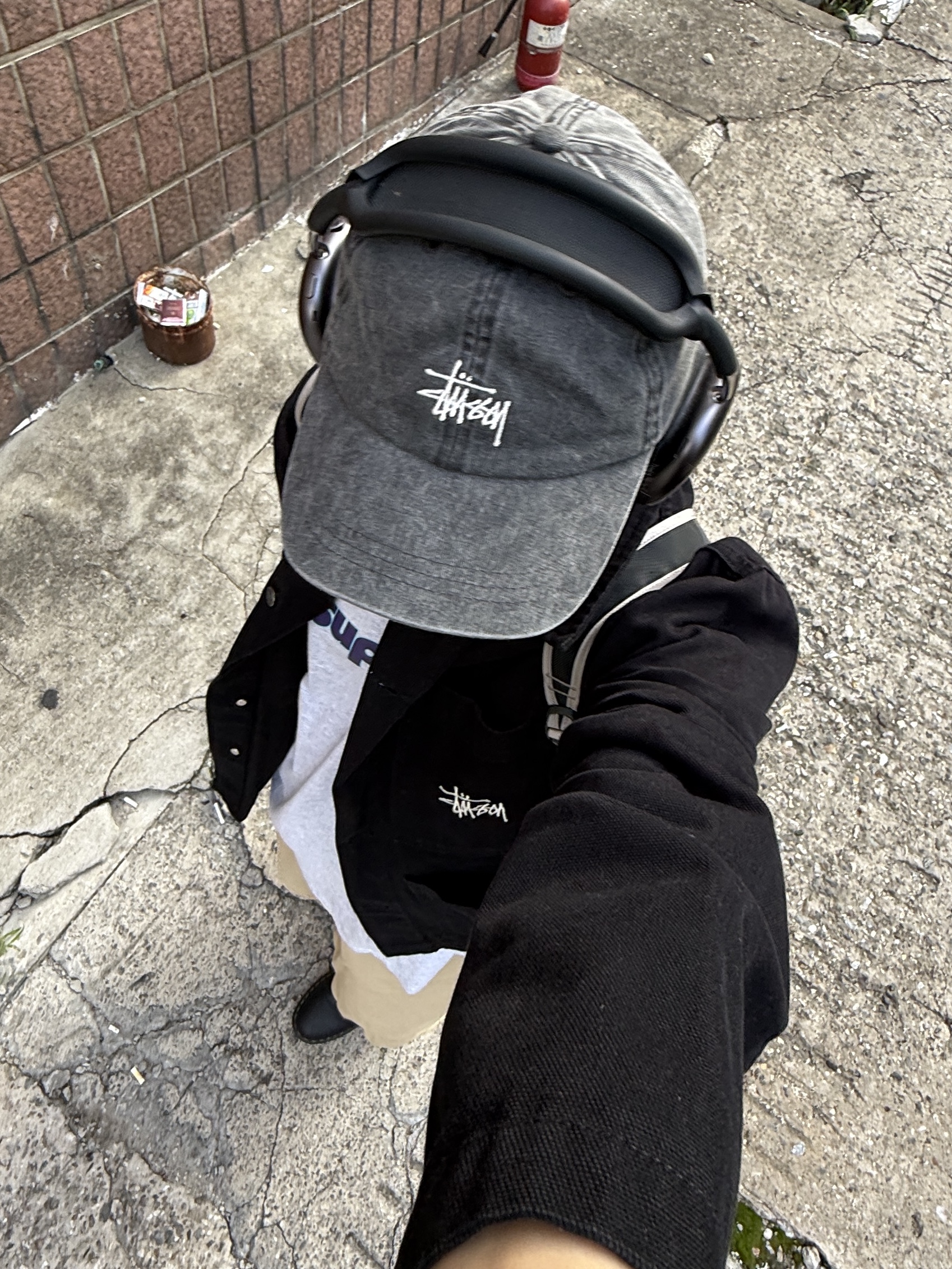Dr. Martens 1461 Ambassador Black, Supreme Pinline T-Shirt Ash Grey - 24SS 착용 스타일 - 1