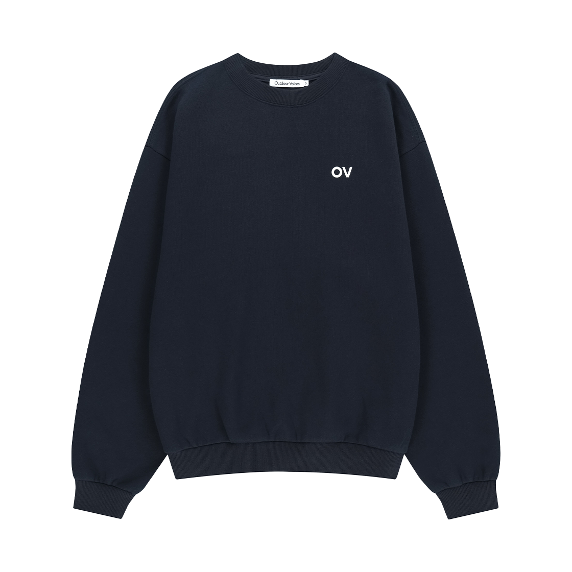 아웃도어보이스 로고 스웻셔츠 네이비(Outdoor Voices Logo Sweatshirt Navy)