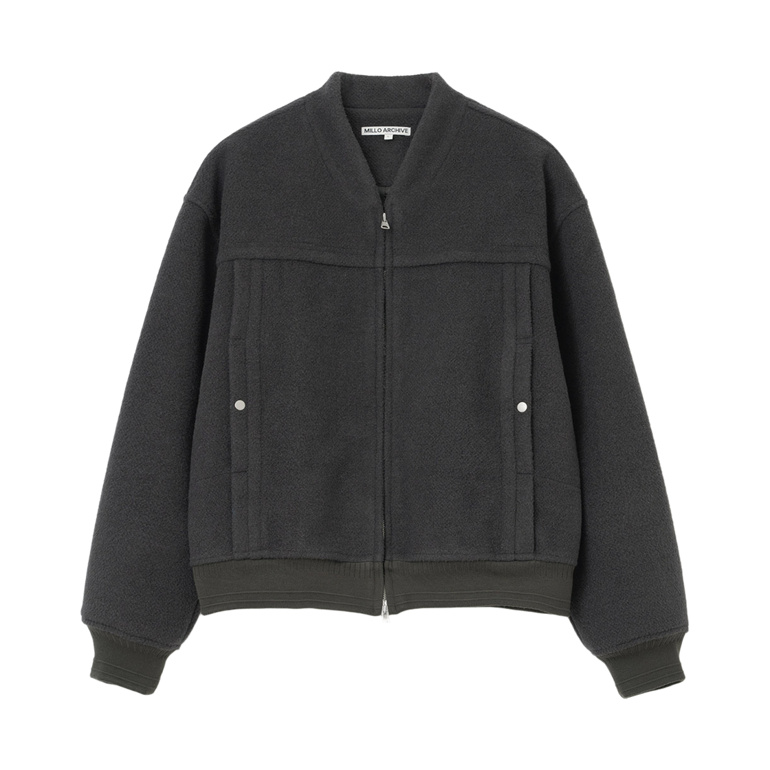 밀로 아카이브 코반 울 바시티 자켓 딥 카키