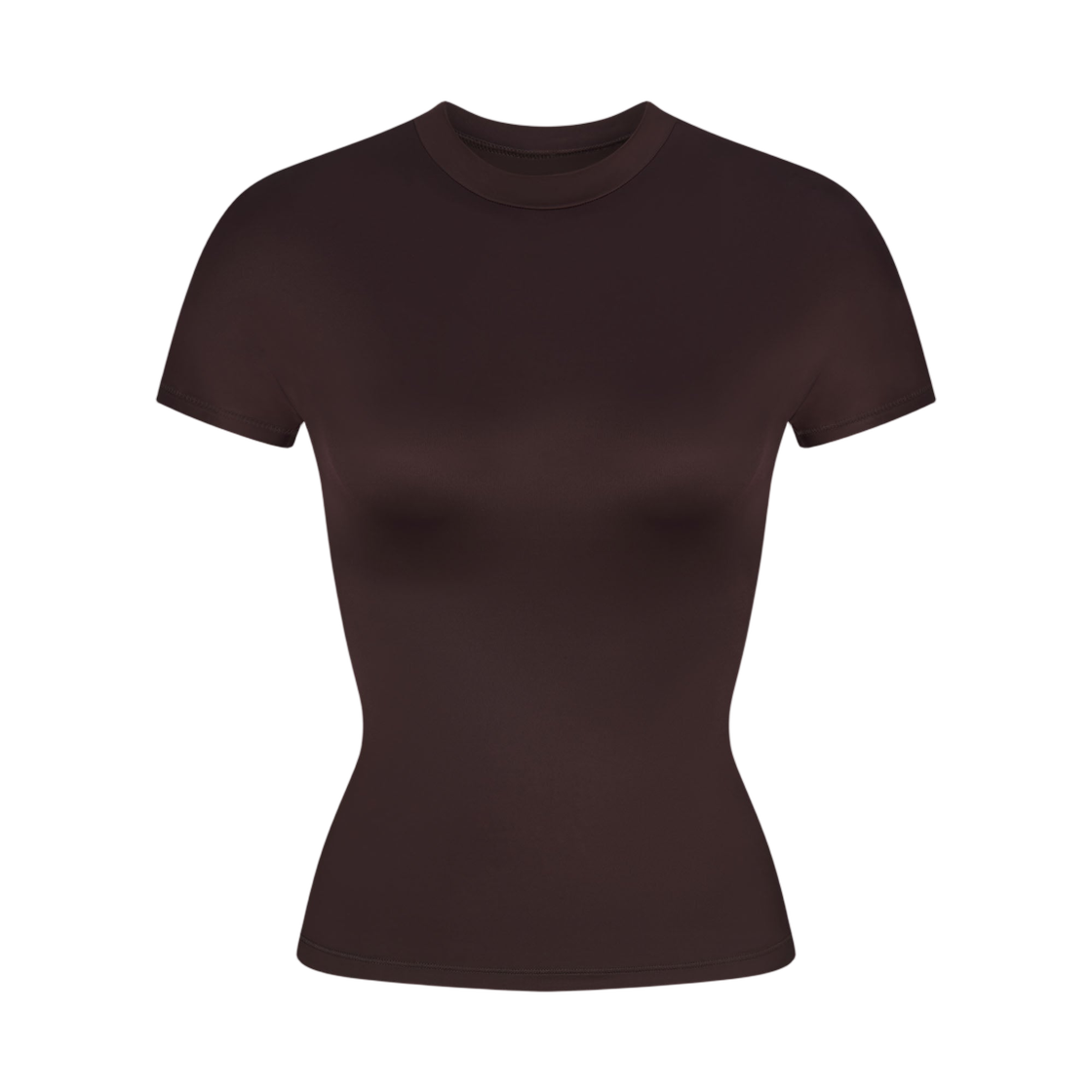 TPTSH2714-PHO (W) NikeSKIMS Shine Mock-Neck Short-Sleeve Top Phoenix