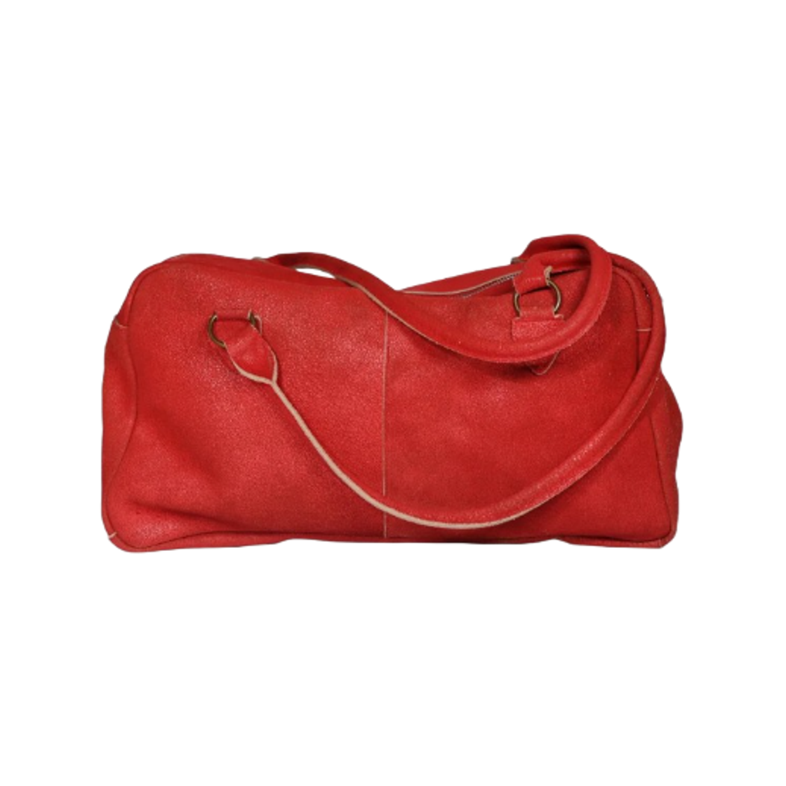 캐피탈 크랙 레더 본 팜 파르고 백 레드