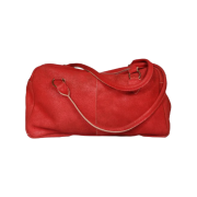 Kapital Crack Leather Bone Palm Fargo Bag Red