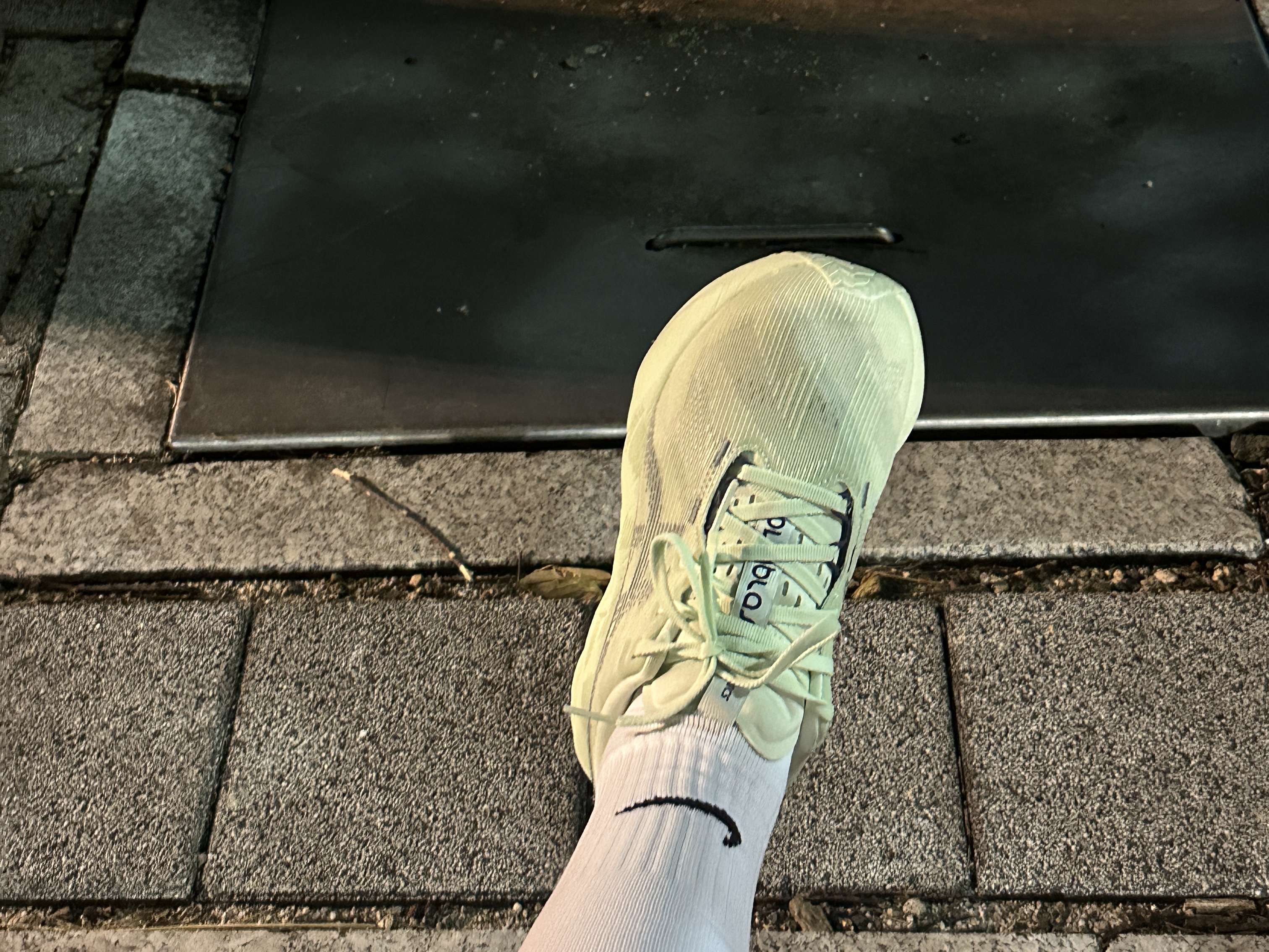 (W) Asics Novablast 5 Whisper Green Monument Blue 착용 스타일 - 2