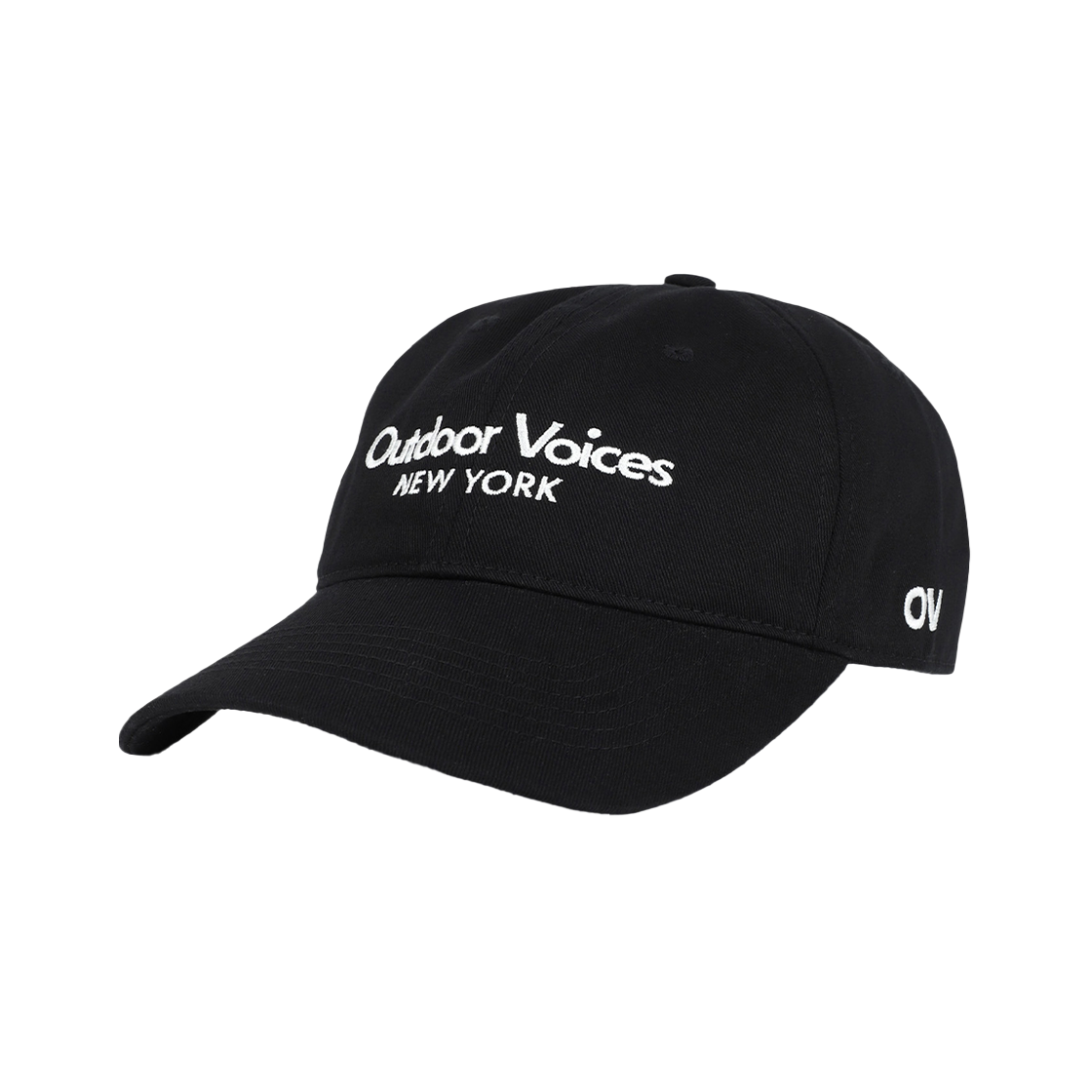 아웃도어보이스 클래식 로고 엔와이 코튼 캡 블랙(Outdoor Voices Classic Logo Ny Cotton Cap Black)